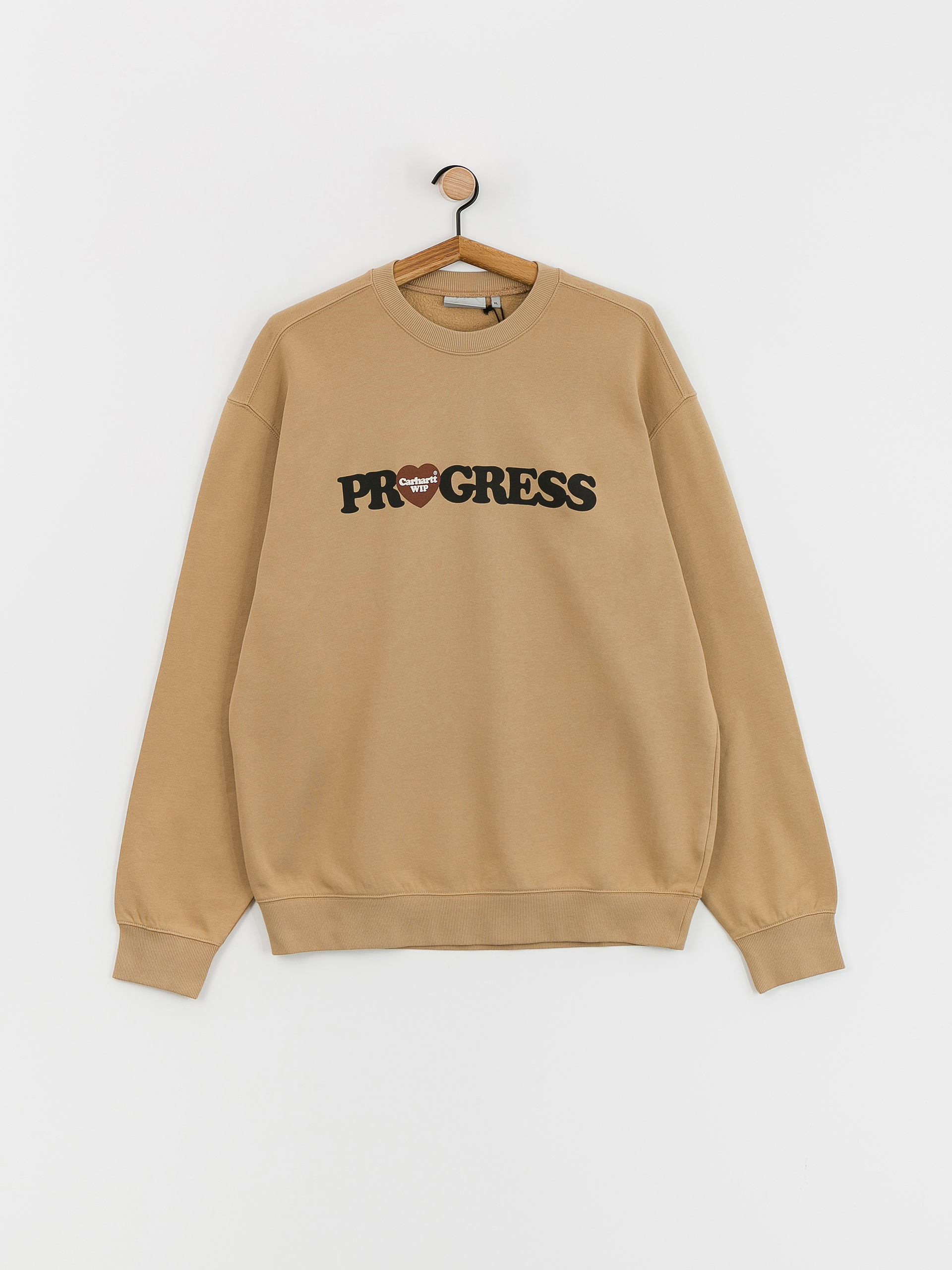 Mikina Carhartt WIP I Heart Progress (dusty h brown)