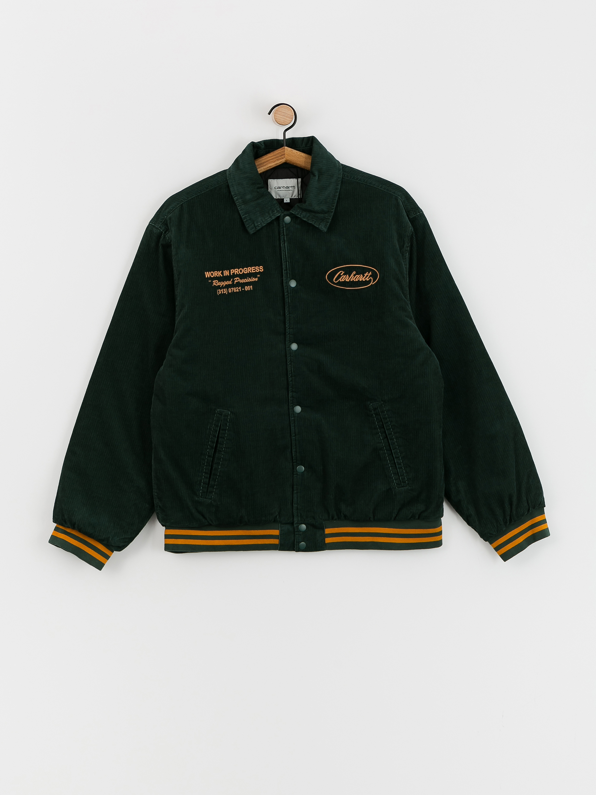 Bunda Carhartt WIP Rugged Letterman (discovery green/buckthorn)