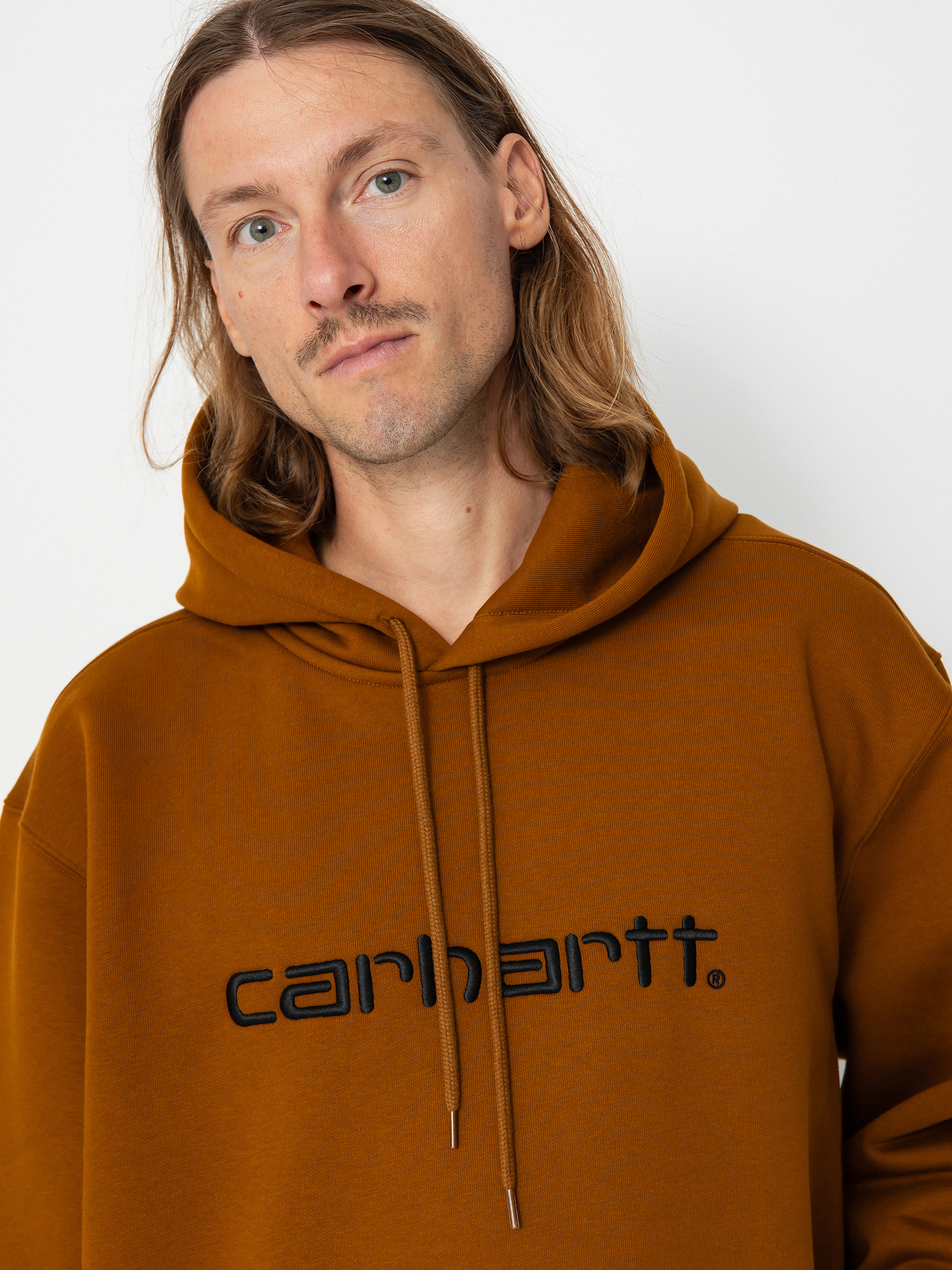 Mikina s kapucí Carhartt WIP Carhartt HD (deep h brown/black)