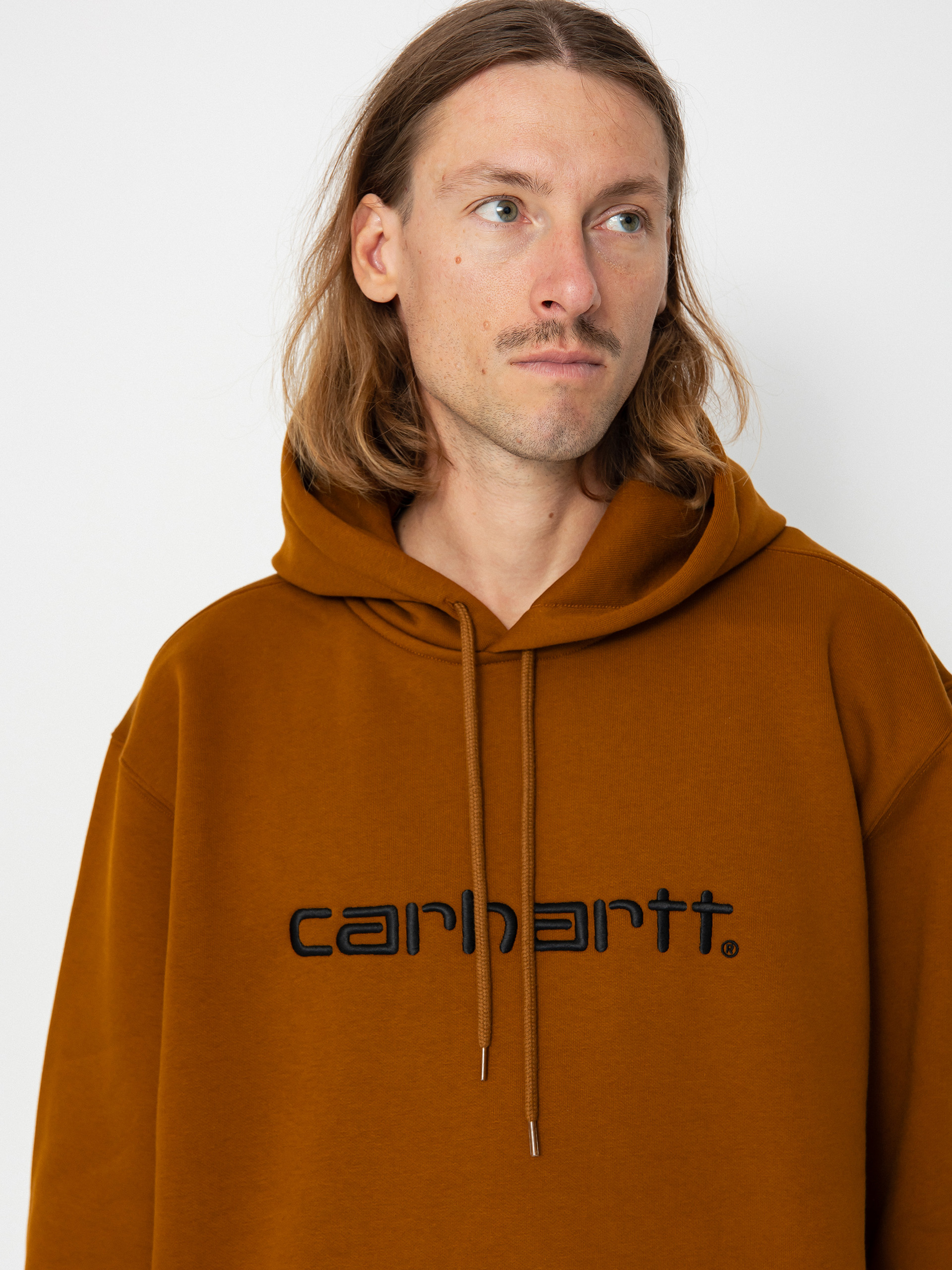 Mikina s kapucí Carhartt WIP Carhartt HD (deep h brown/black)