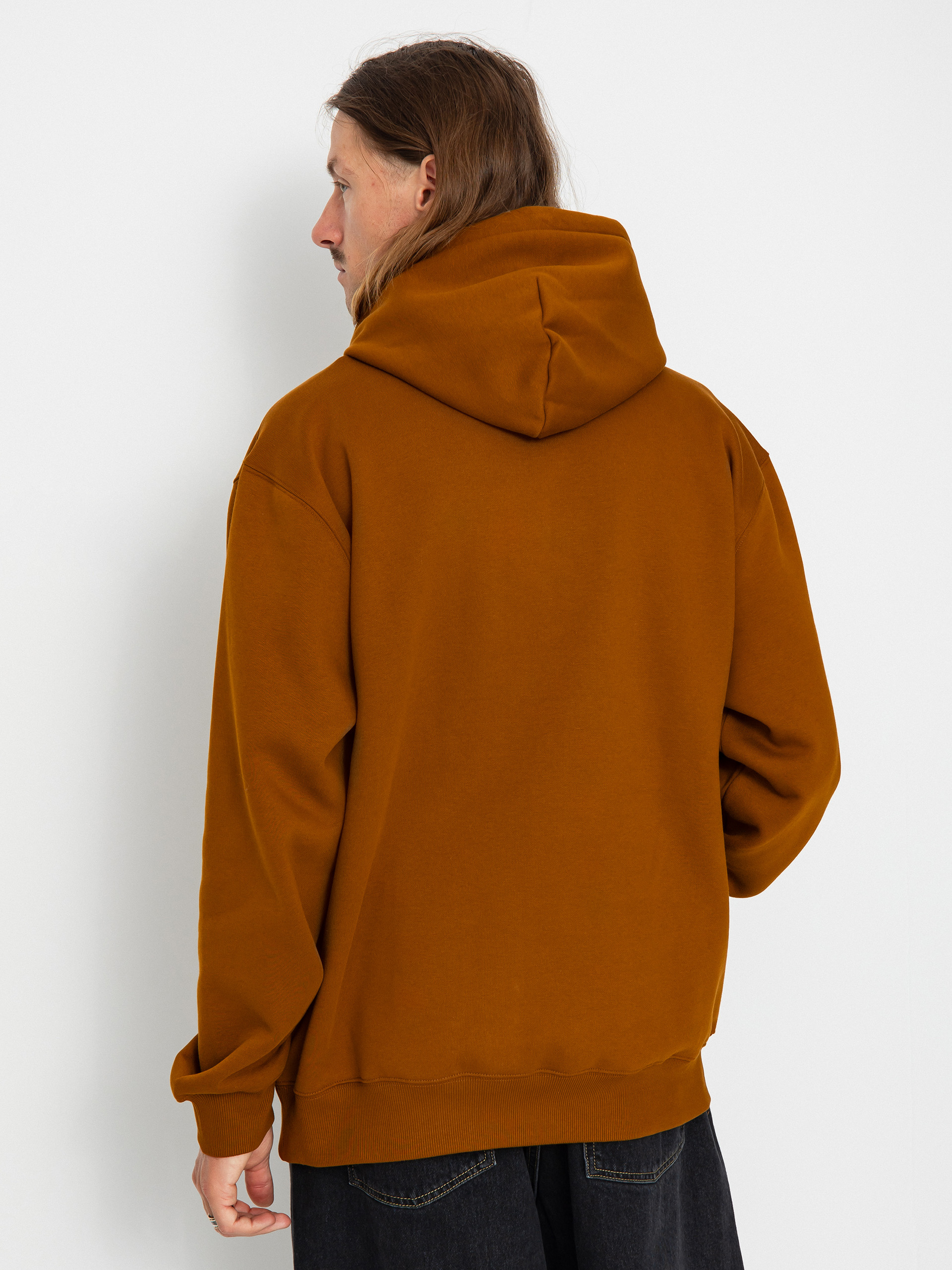 Mikina s kapucí Carhartt WIP Carhartt HD (deep h brown/black)