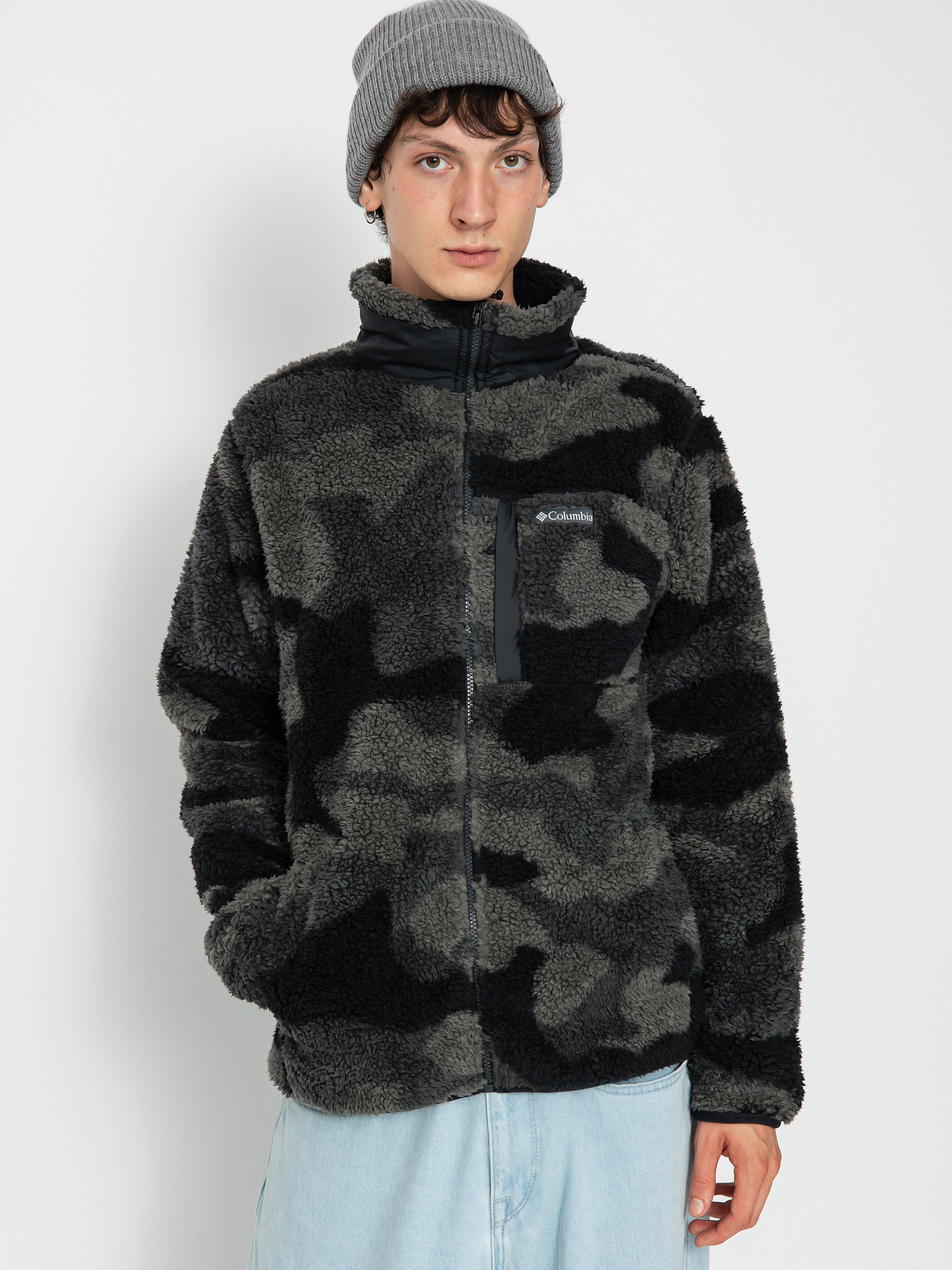 Fleecová mikina Columbia Winter Pass Print Fleece Full Zip (black mod camo)