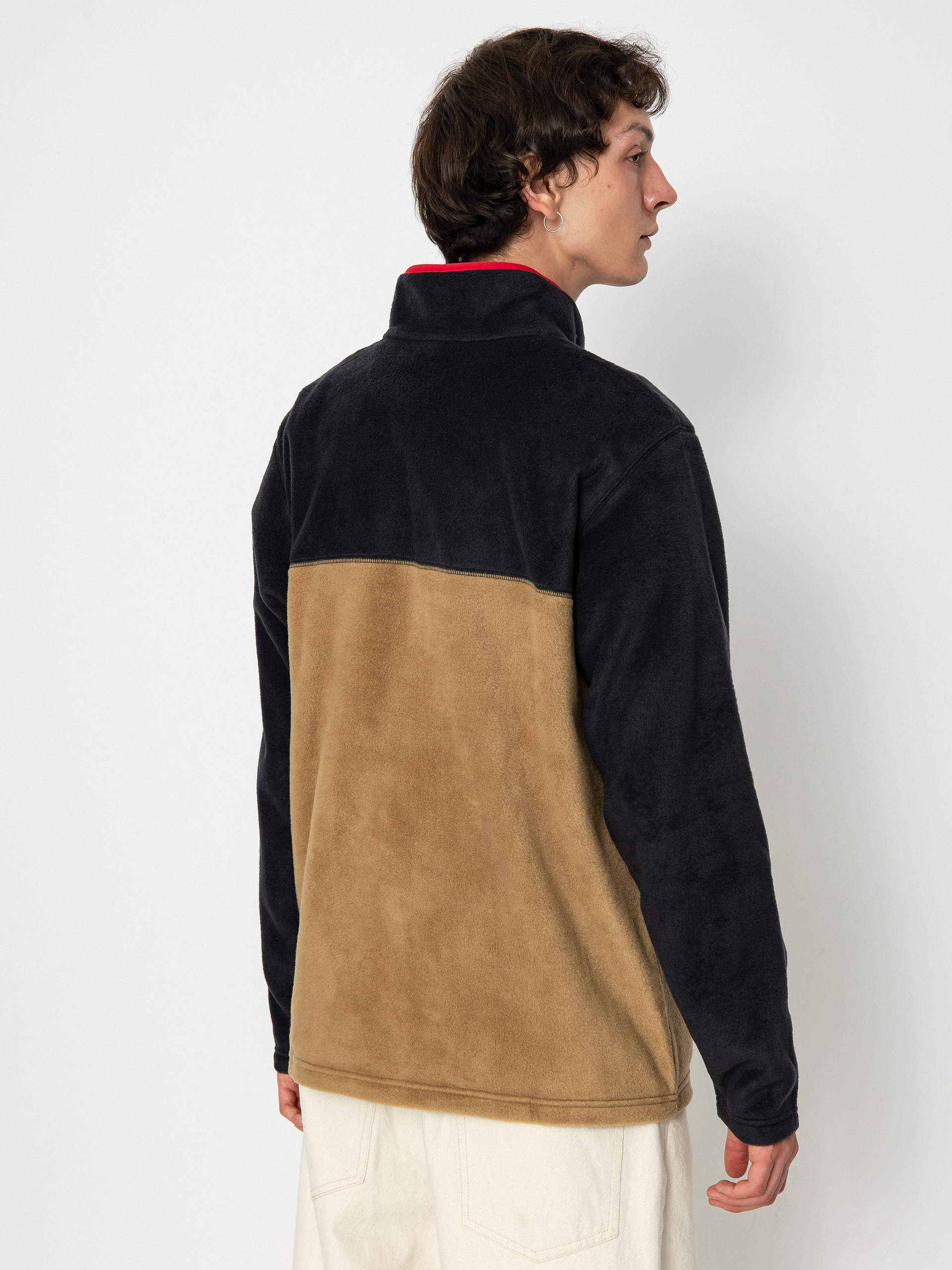 Pánský Fleecová mikina Columbia Steens Mountain (delta/black/mountain red)