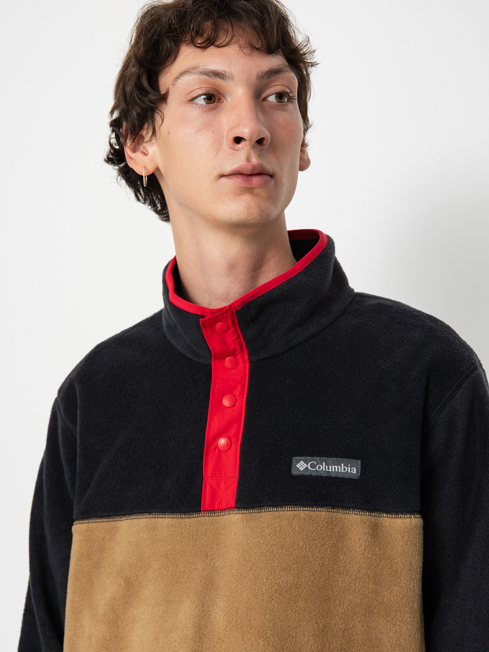 Pánský Fleecová mikina Columbia Steens Mountain (delta/black/mountain red)