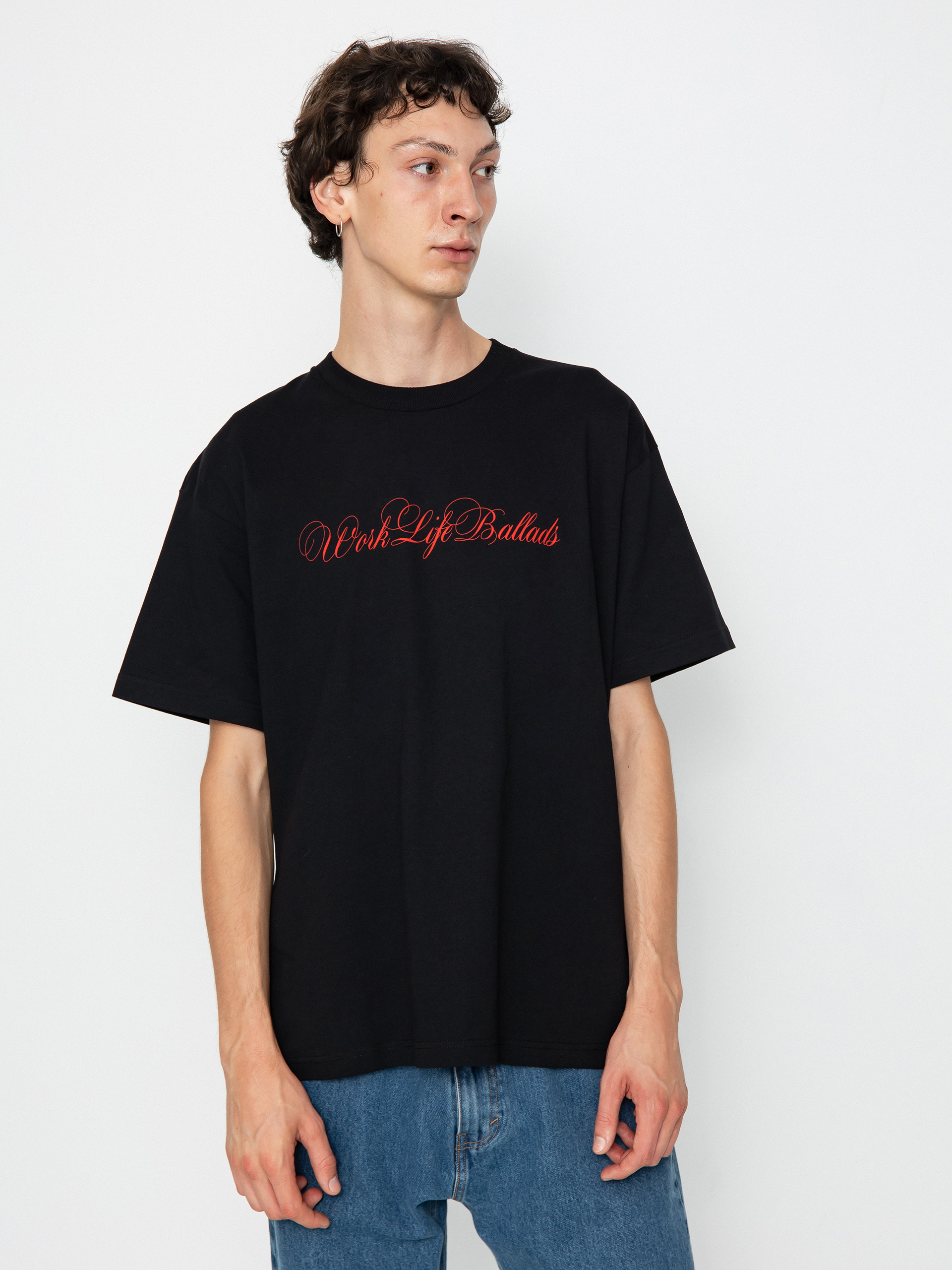 Tričko Carhartt WIP Work Life Ballads (black/red)