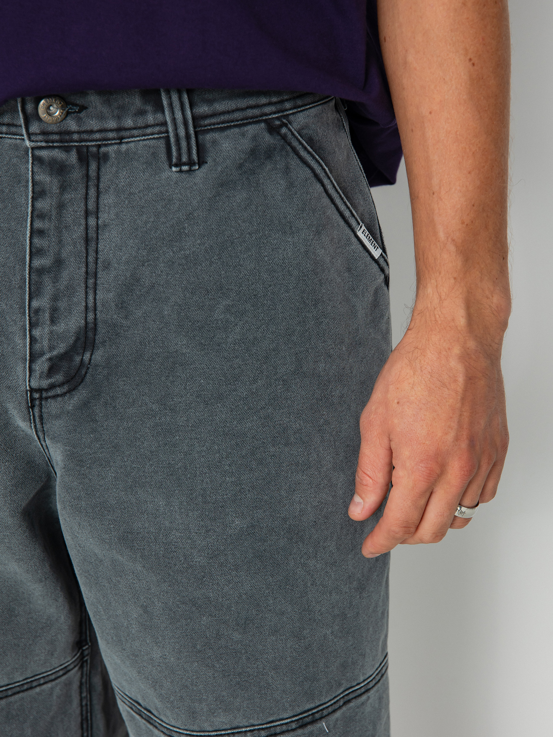 Kalhoty Element Carpenter Canva (washed black)