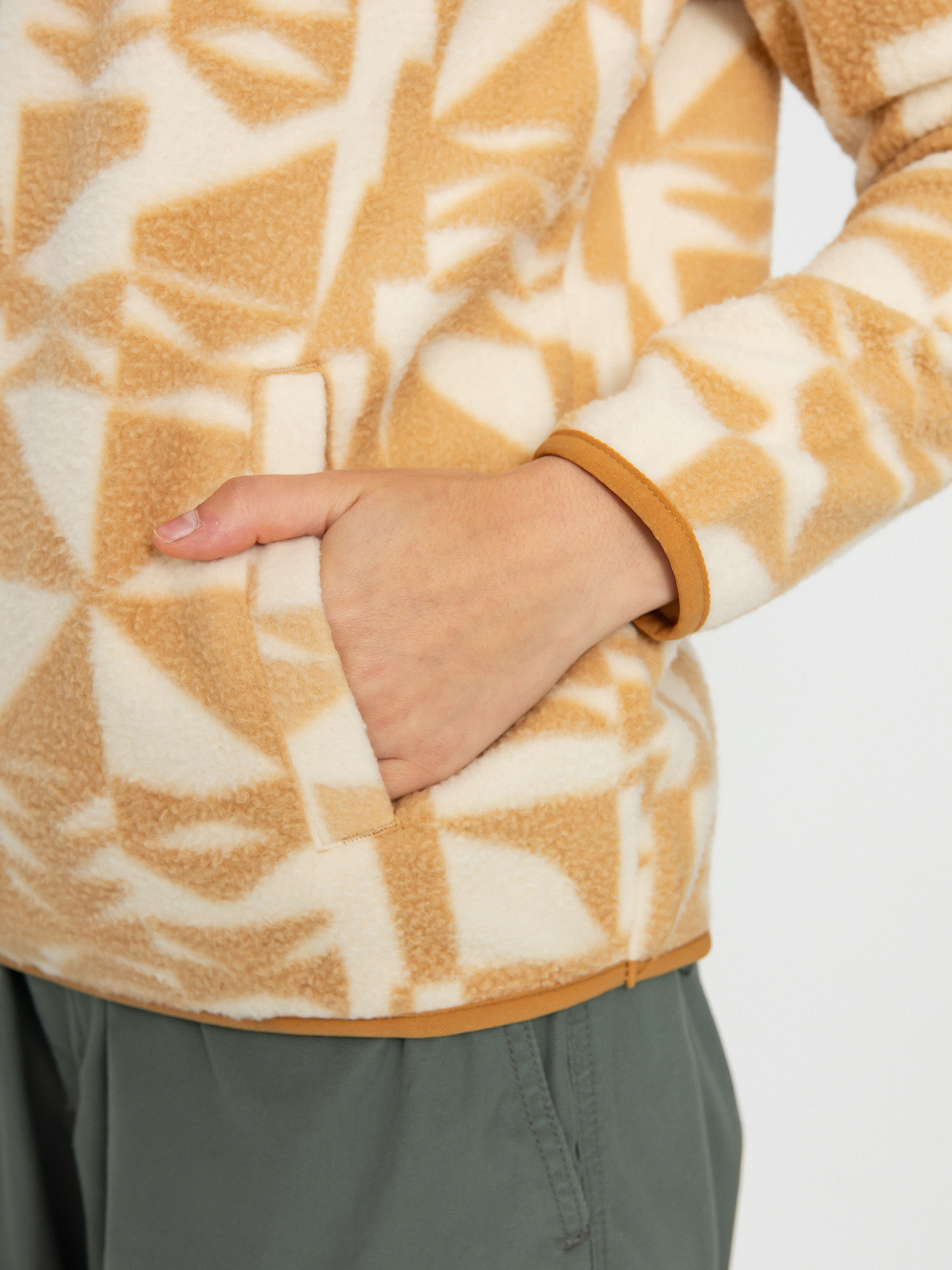 Dámský Fleecová mikina Billabong Boundary Mock 3 (latte)