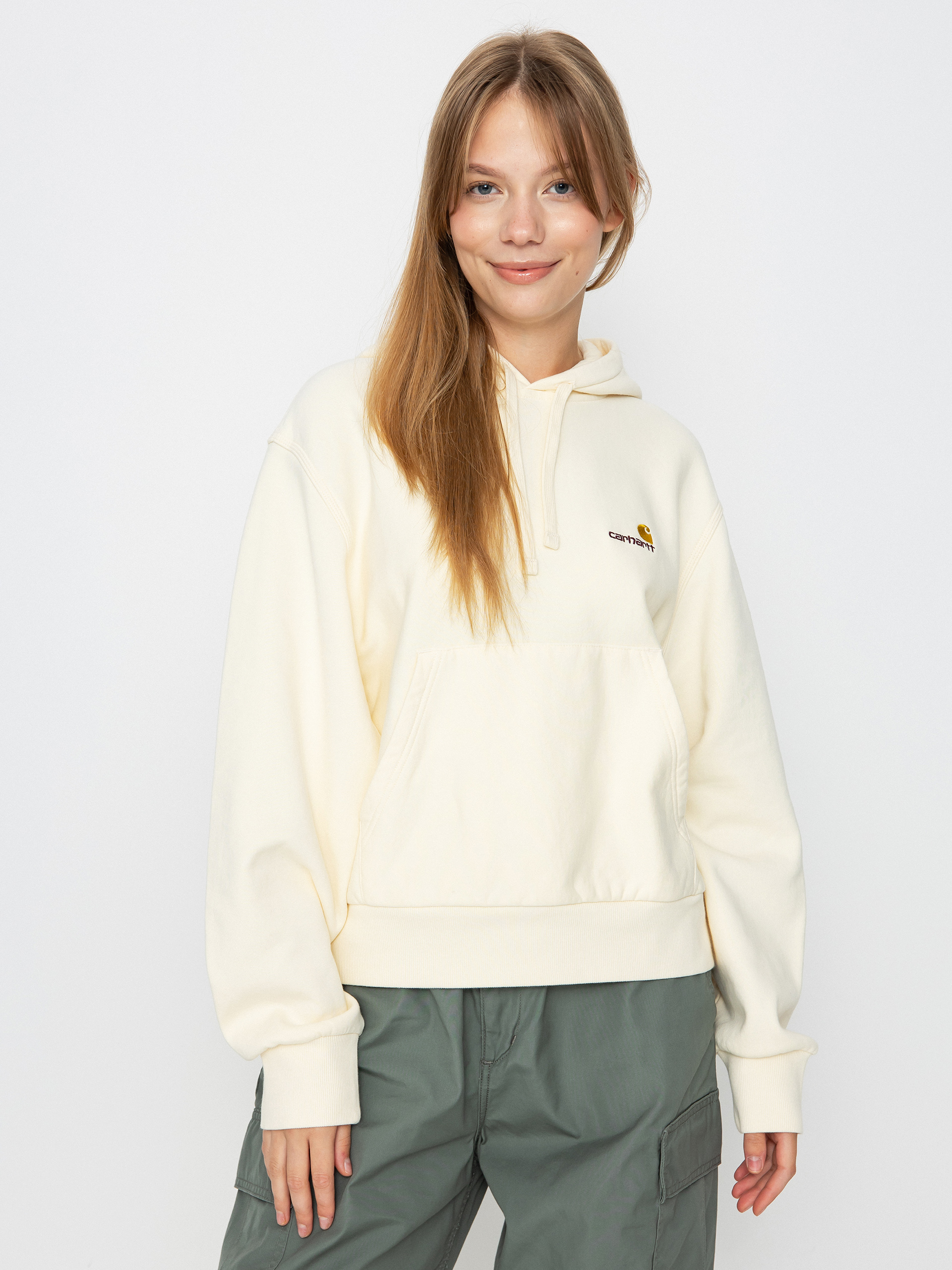 Mikina s kapucí Carhartt WIP American HD Wmn (natural)