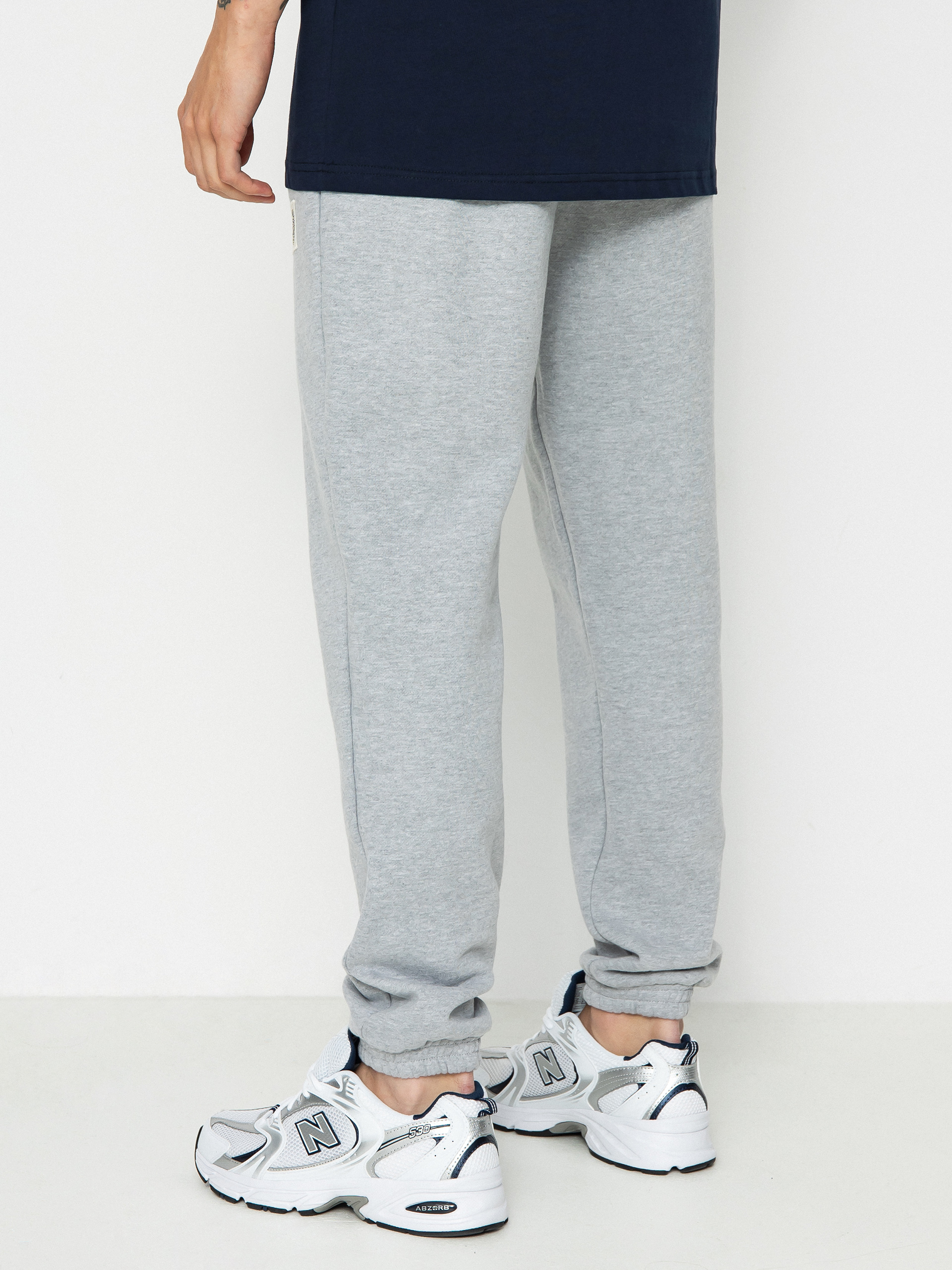 Kalhoty MassDnm Patch Straight Fit (light heather grey)