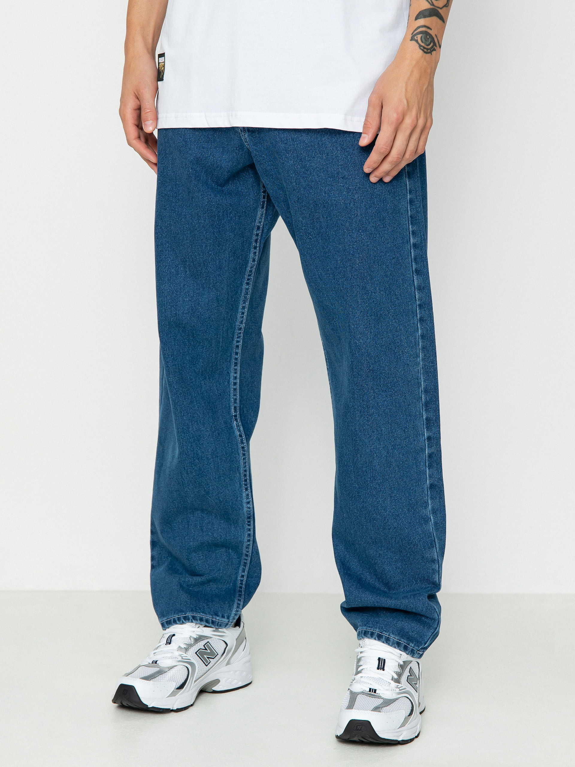 Kalhoty MassDnm Craft Jeans Baggy Fit (blue)