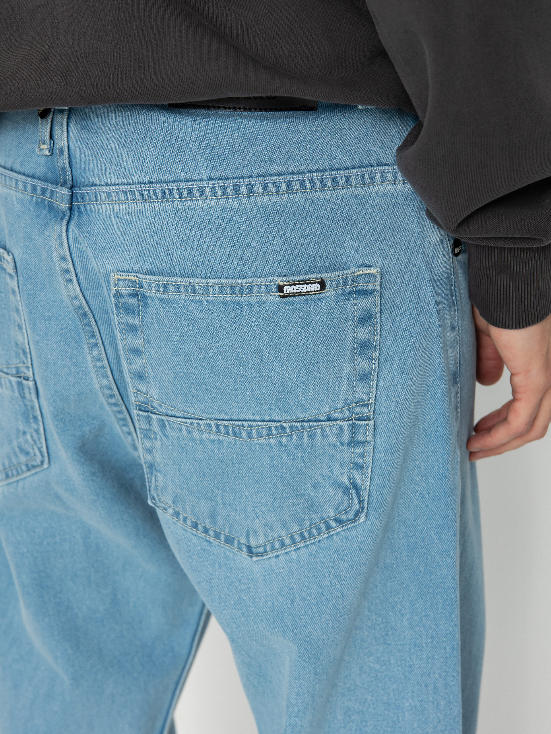 Kalhoty MassDnm Slang Jeans Baggi Fit (Light Blue Stone Wash)