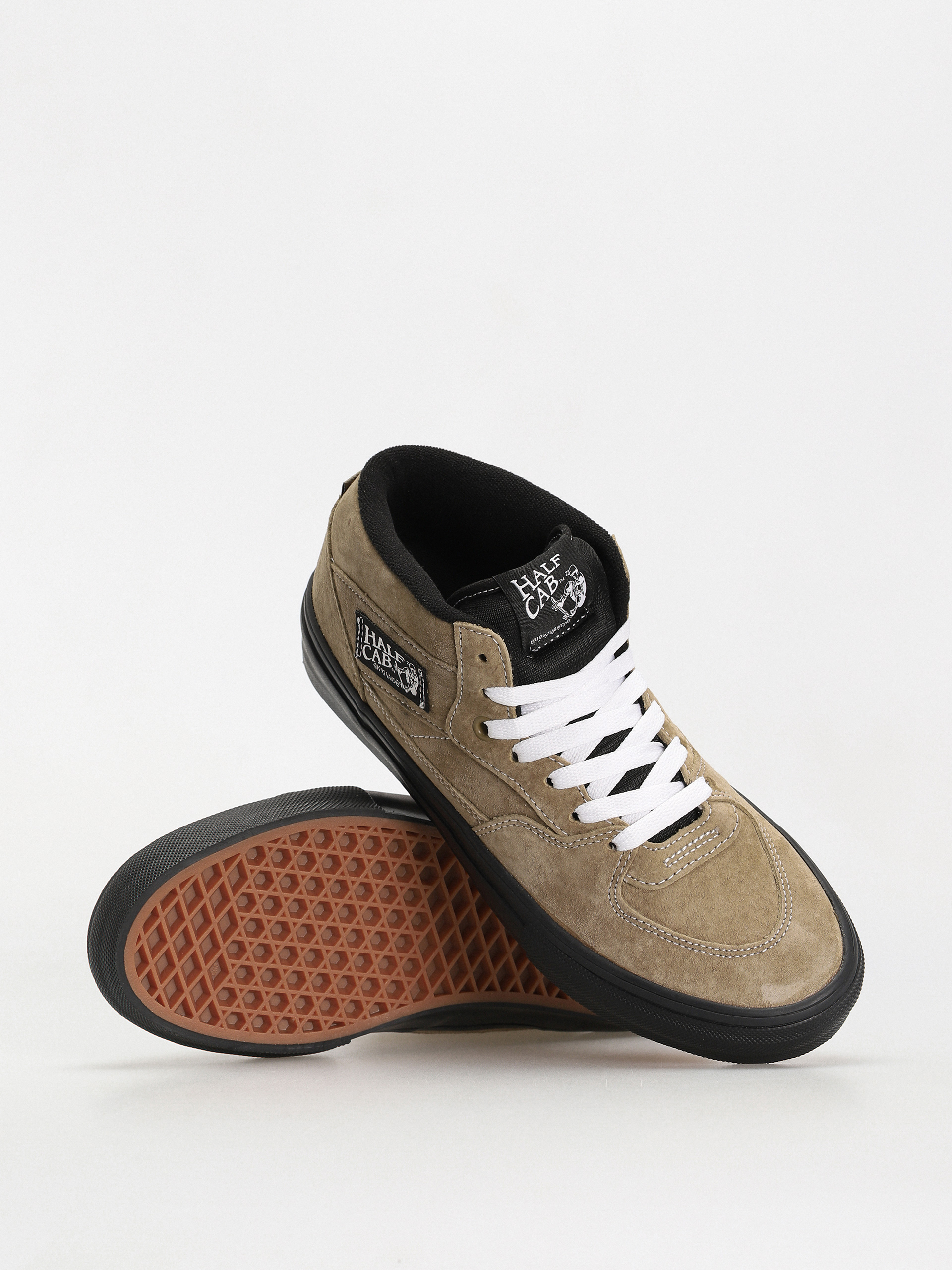Boty Vans Skate Half Cab (pig suede olive/black)