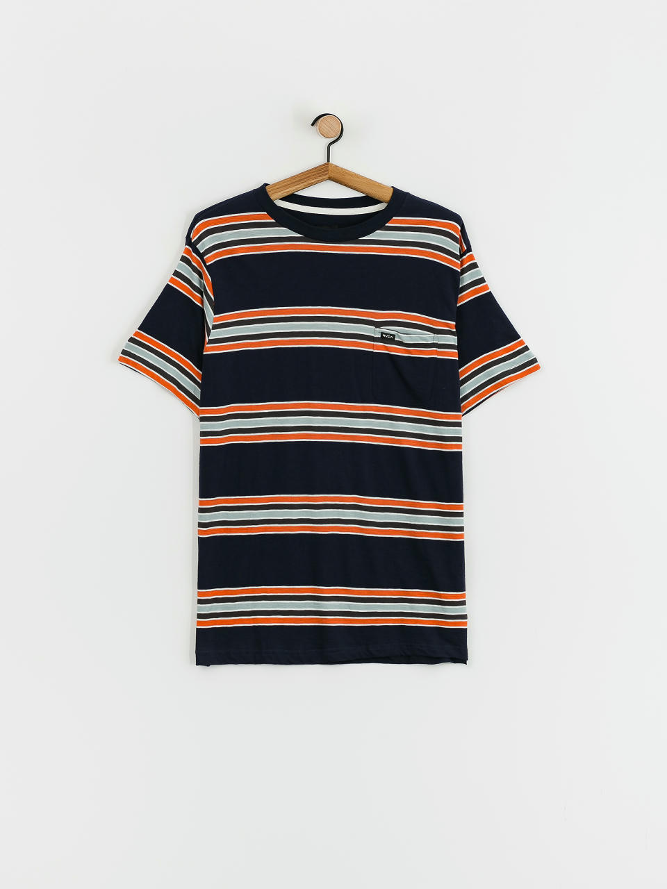 Tričko RVCA Somedays Stripe (navy marine)