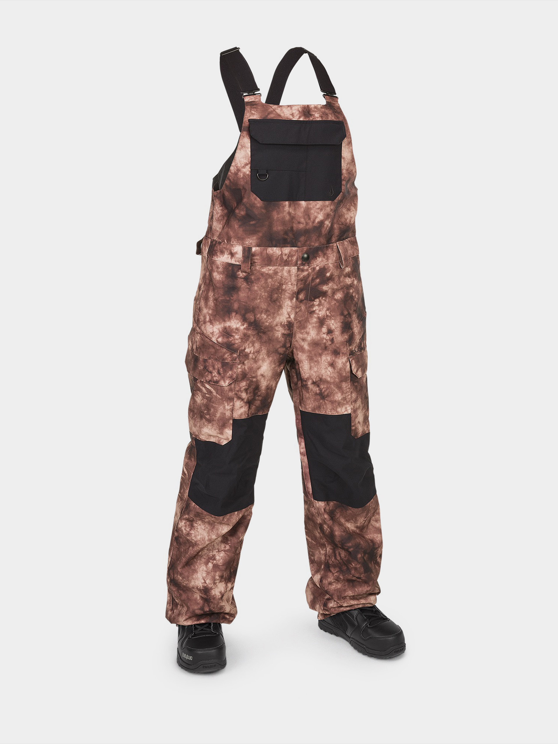 Dámské Snowboardové kalhoty Volcom Creston 3Dstretch Bib Overall (pink salt wash)