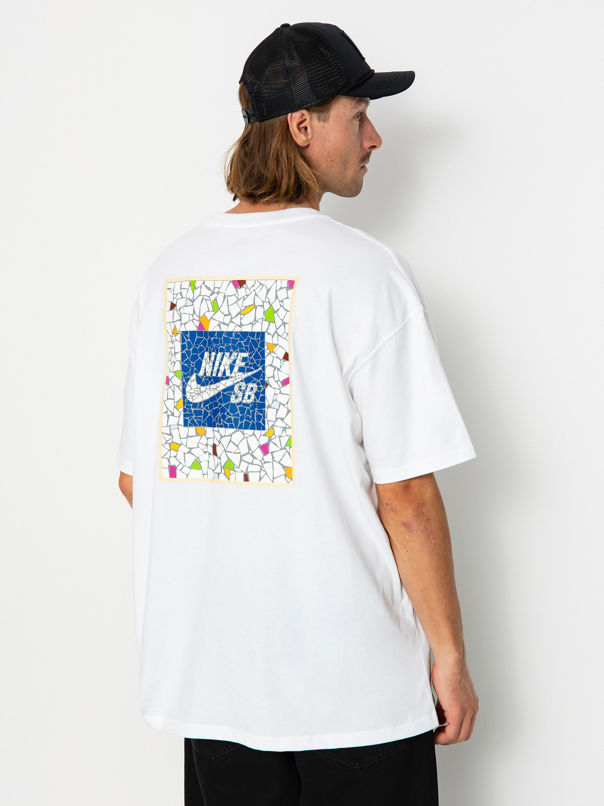 Tričko Nike SB Mosaic (white)