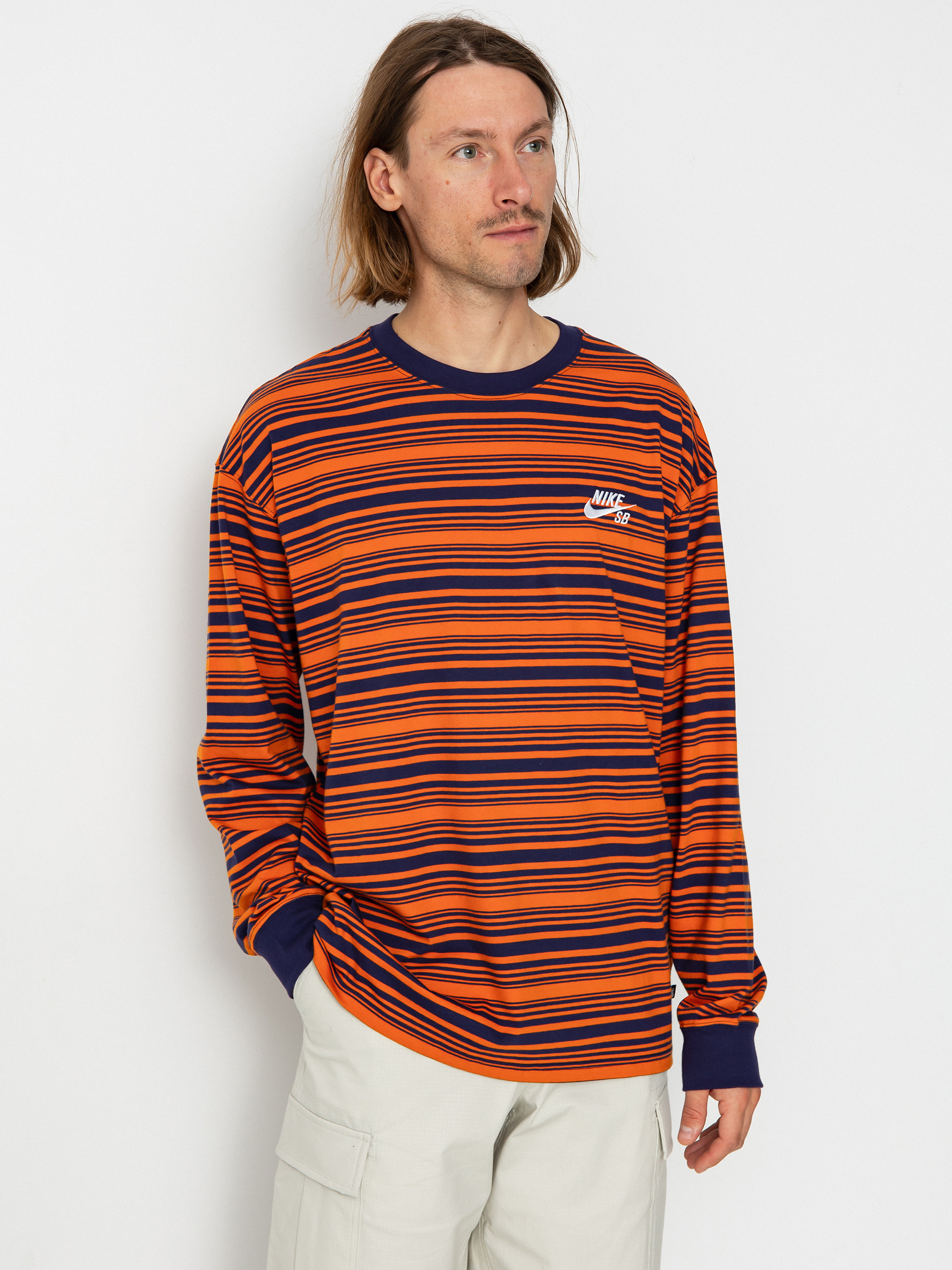 Triko Nike SB Stripe (purple ink/campfire orange)