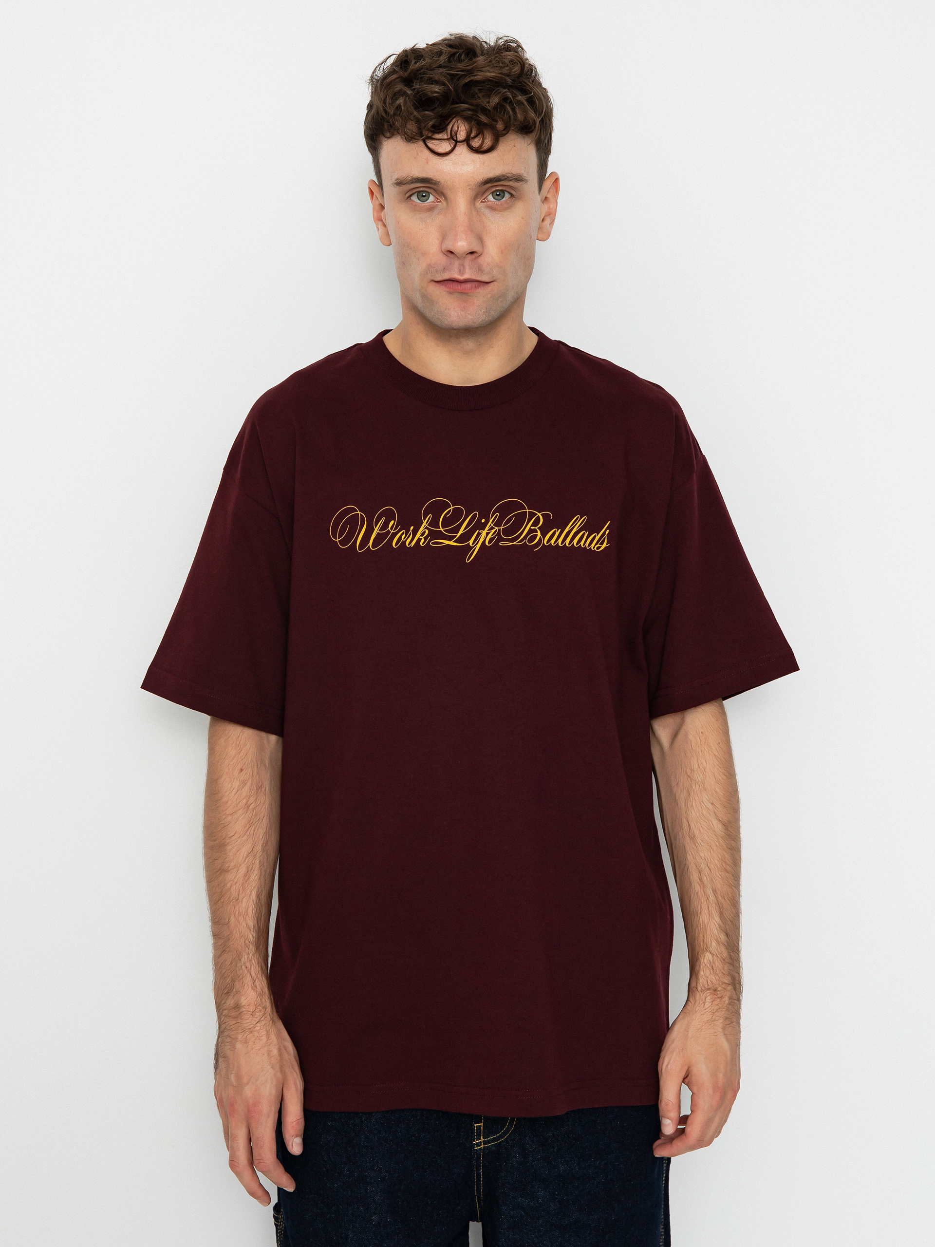 Tričko Carhartt WIP Work Life Ballads (amarone/orange)