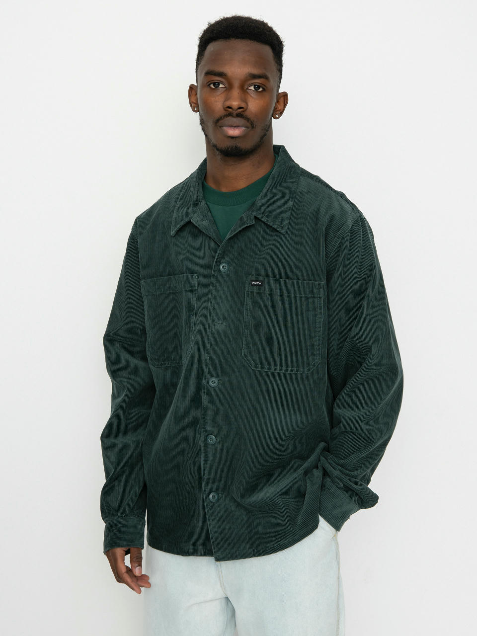 Košile RVCA Americana Corduroy (hunter green)