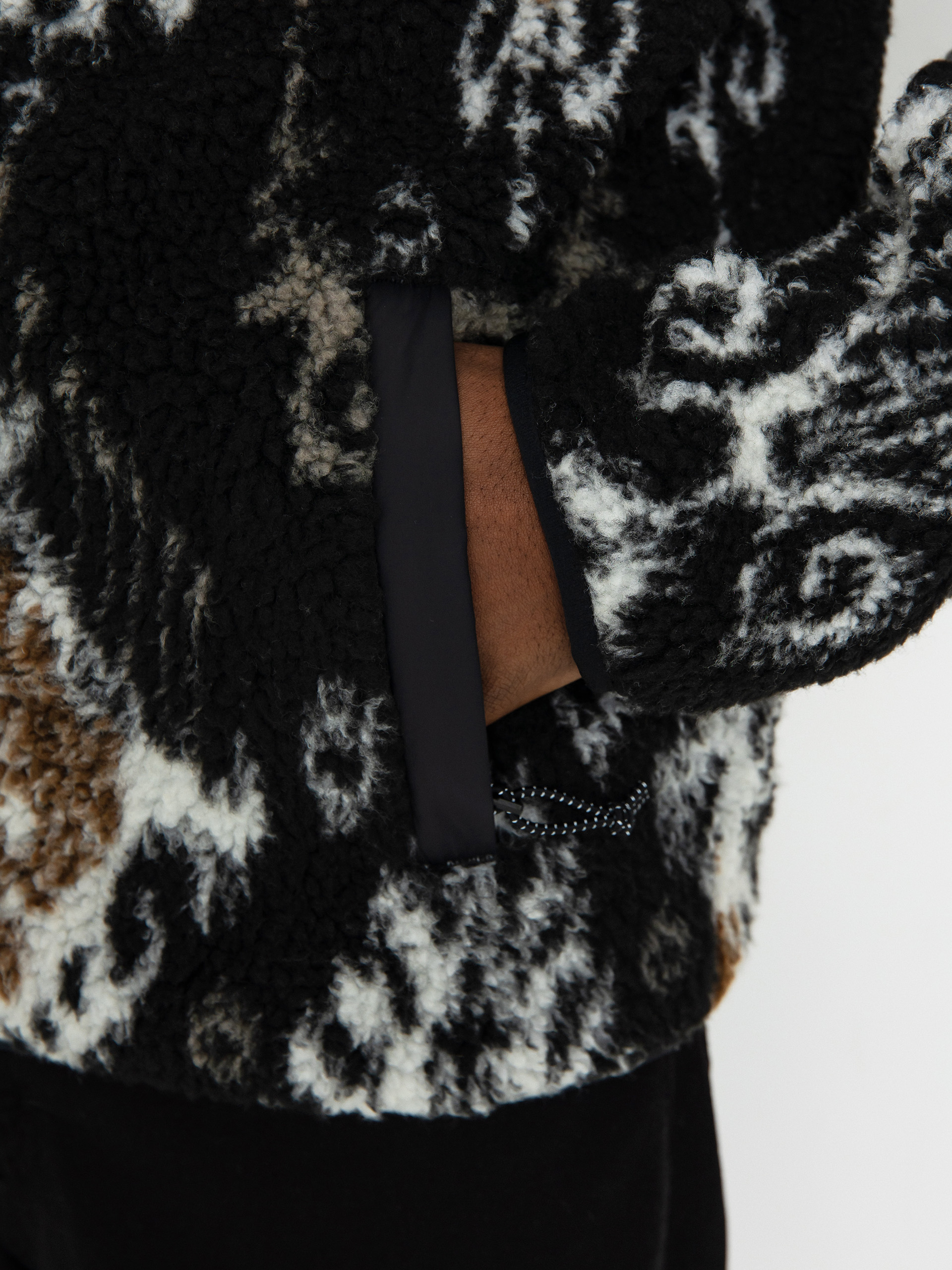 Bunda Carhartt WIP Prentis Liner (baru jacquard black/black)