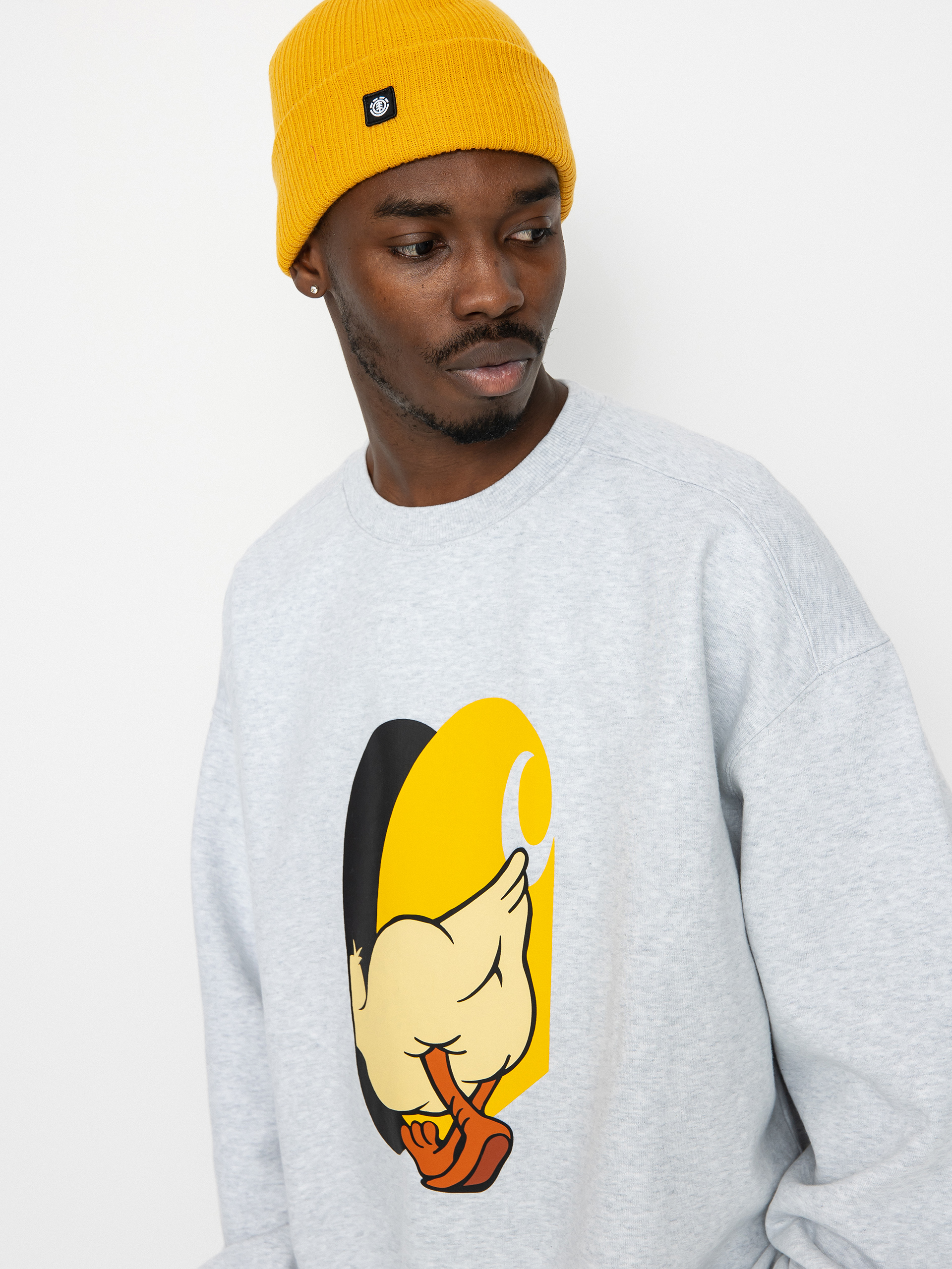 Mikina Carhartt WIP DeadKebab Knock Knock (ash heather)