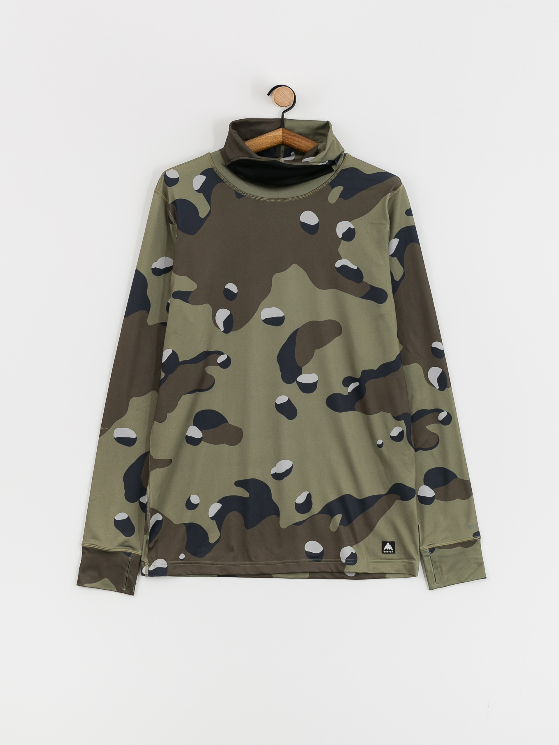 Pánský Triko Burton Midweight Base Layer Long Neck (forest moss cookie camo)