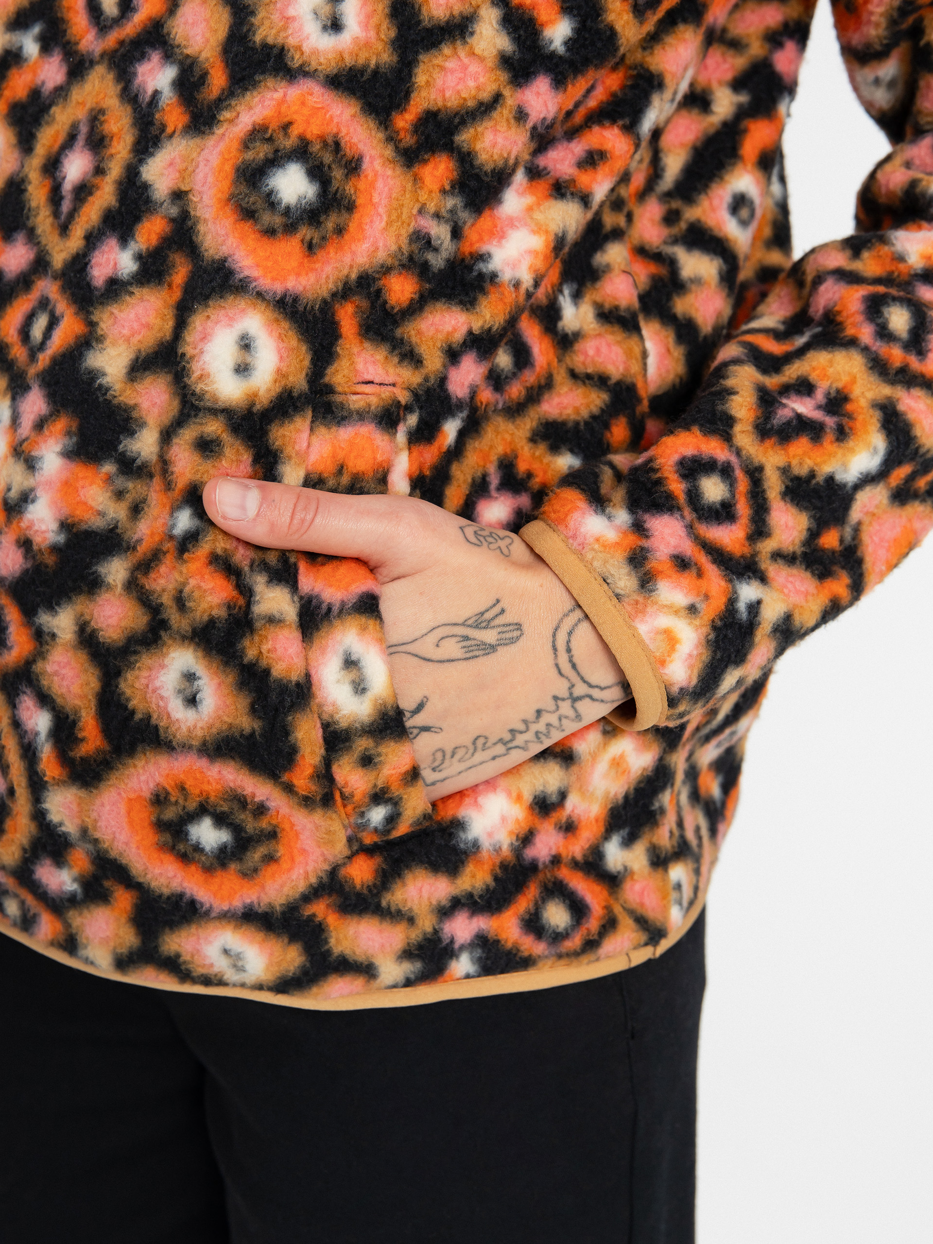 Dámský Fleecová mikina Billabong Boundary Mock 3 (papaya)