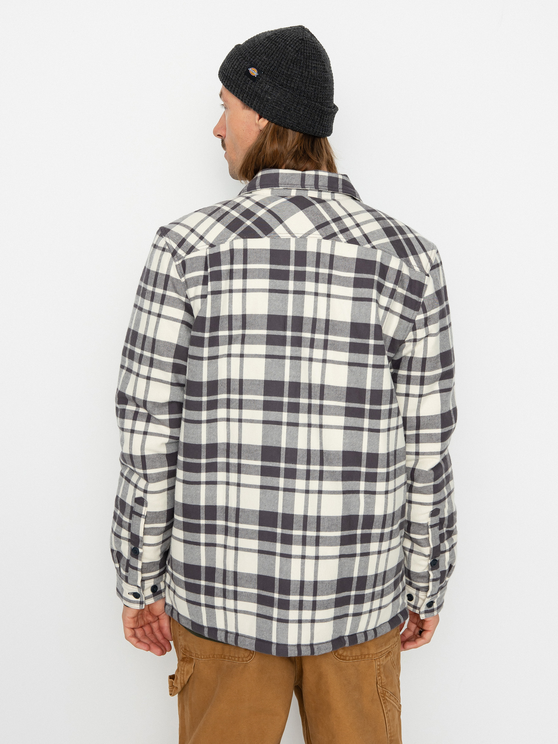 Bunda Patagonia Insulated Organic Cotton Fjord Flannel (ice caps/smolder blue)