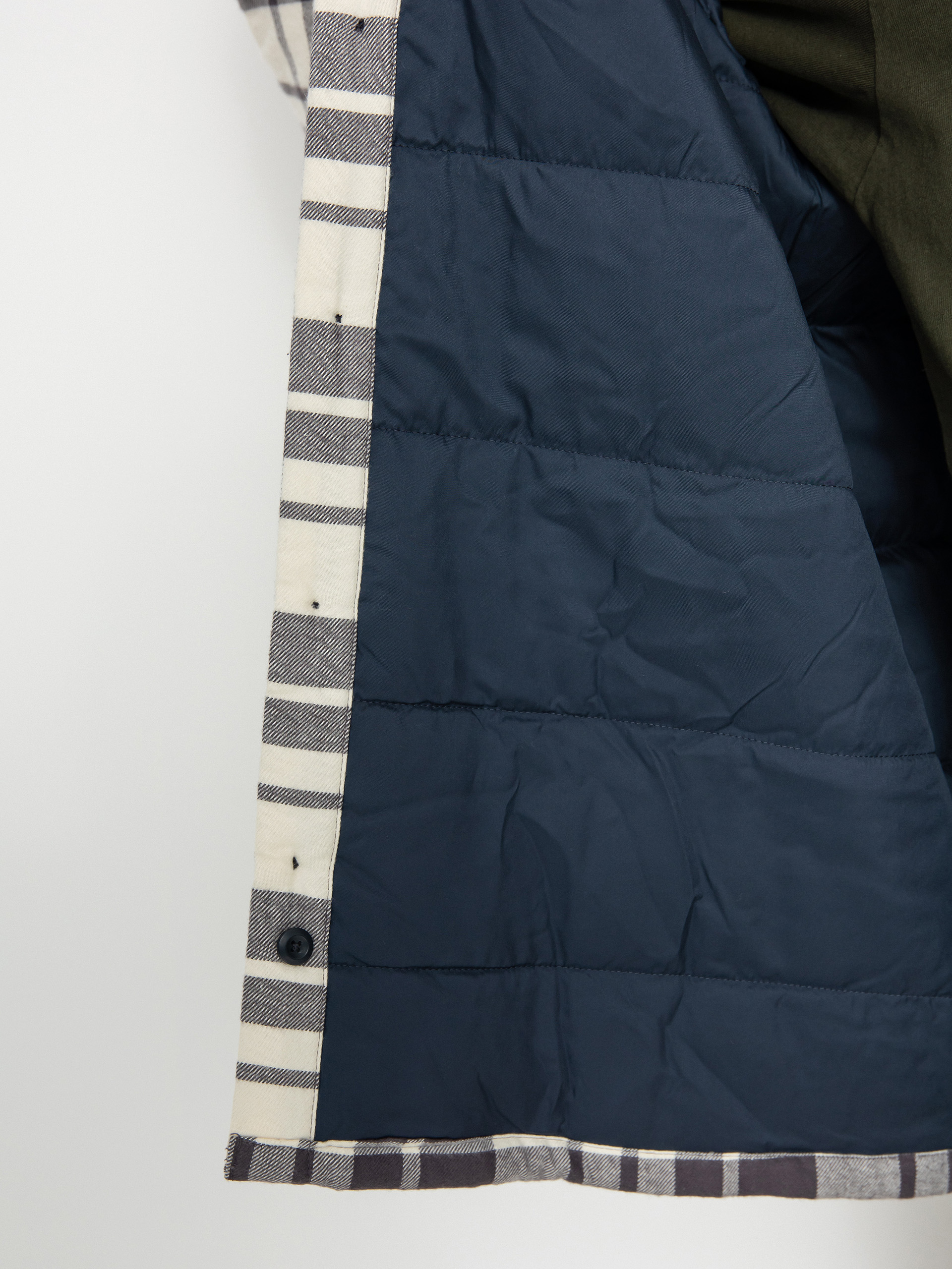 Bunda Patagonia Insulated Organic Cotton Fjord Flannel (ice caps/smolder blue)