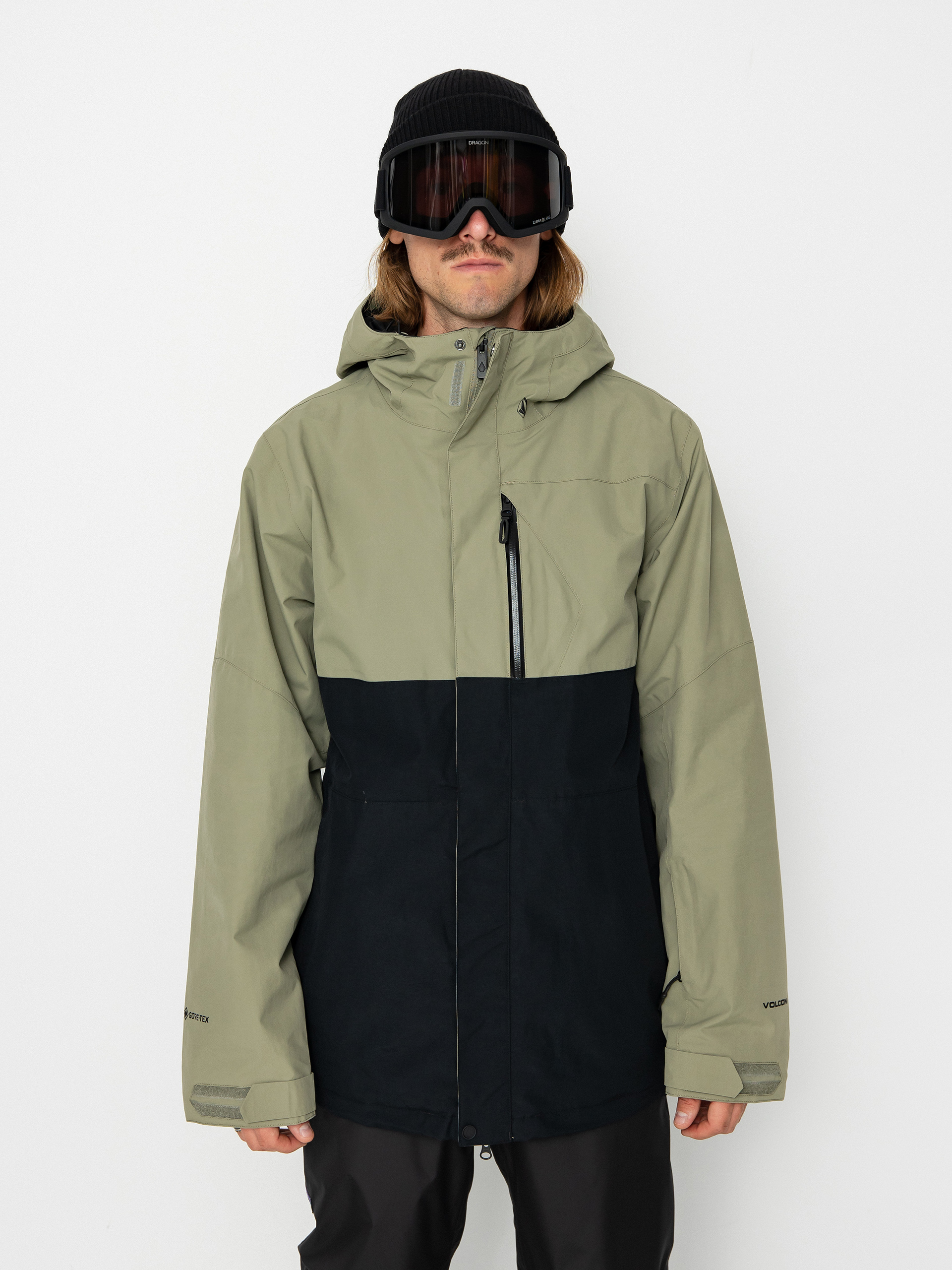 Pánská Snowboardová bunda Volcom L Gore Tex (light military)