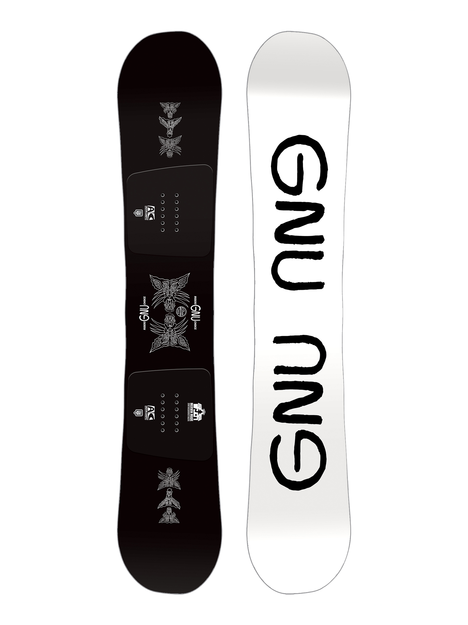 Snowboard Gnu Riders Choice (white/black)