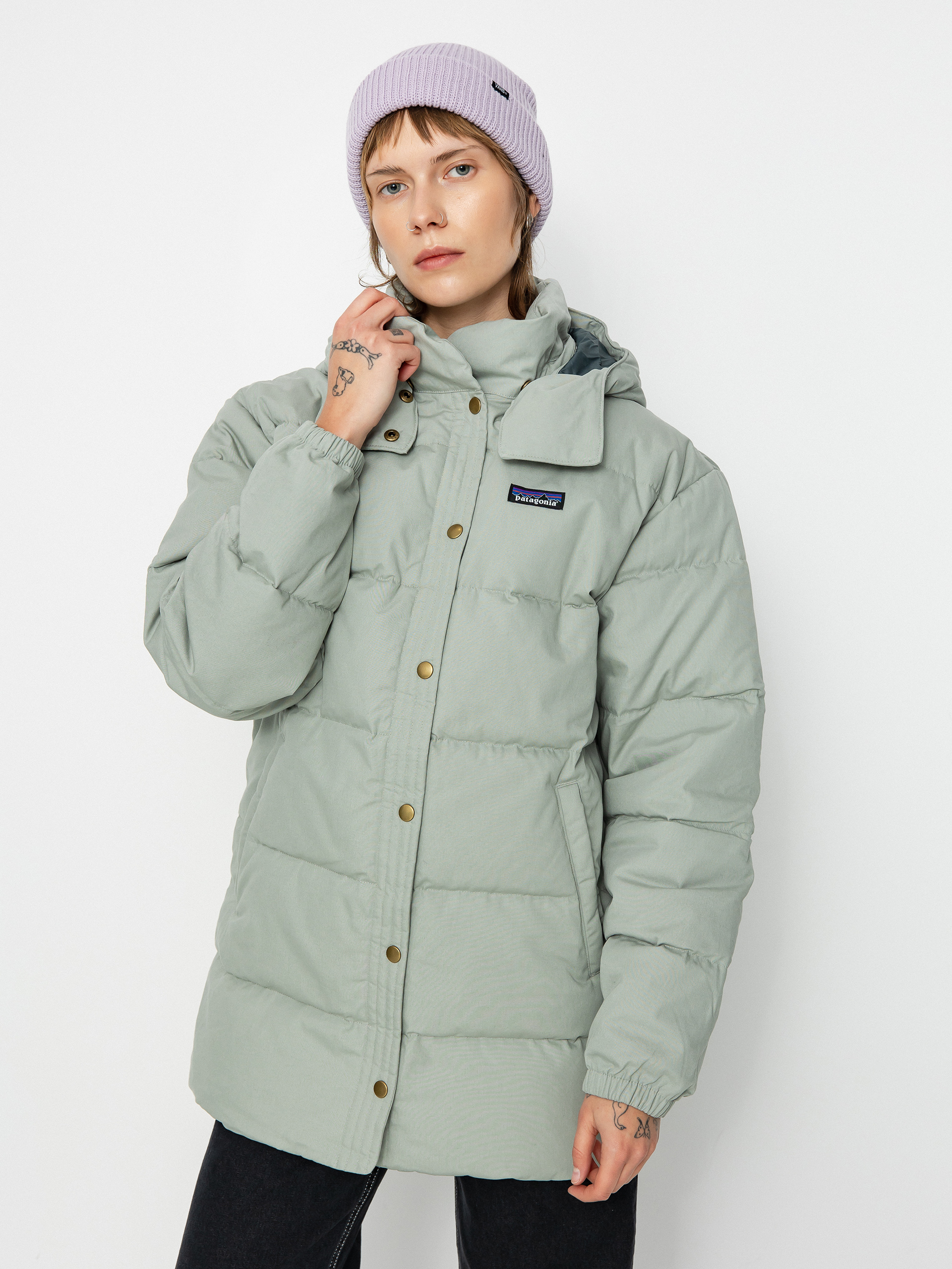 Bunda Patagonia Cotton Down Parka Wmn (sleet green)