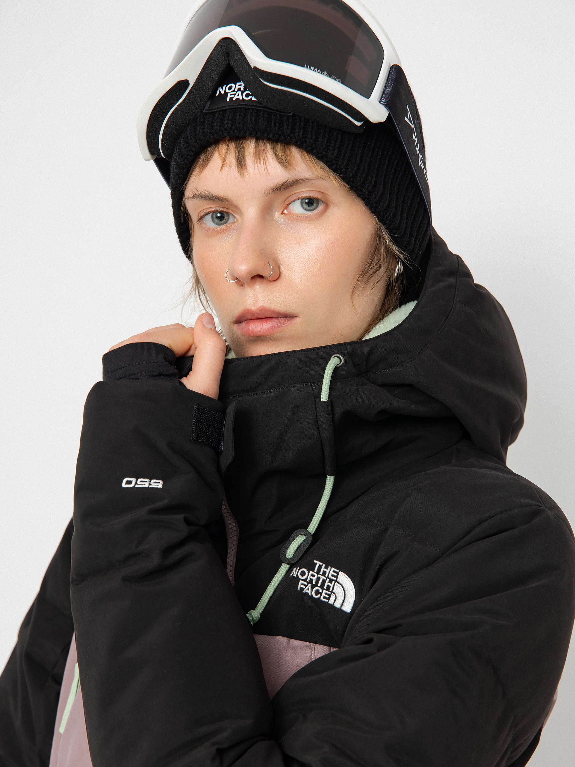 Dámská Snowboardová bunda The North Face Pallie (fawn grey/tnf black)