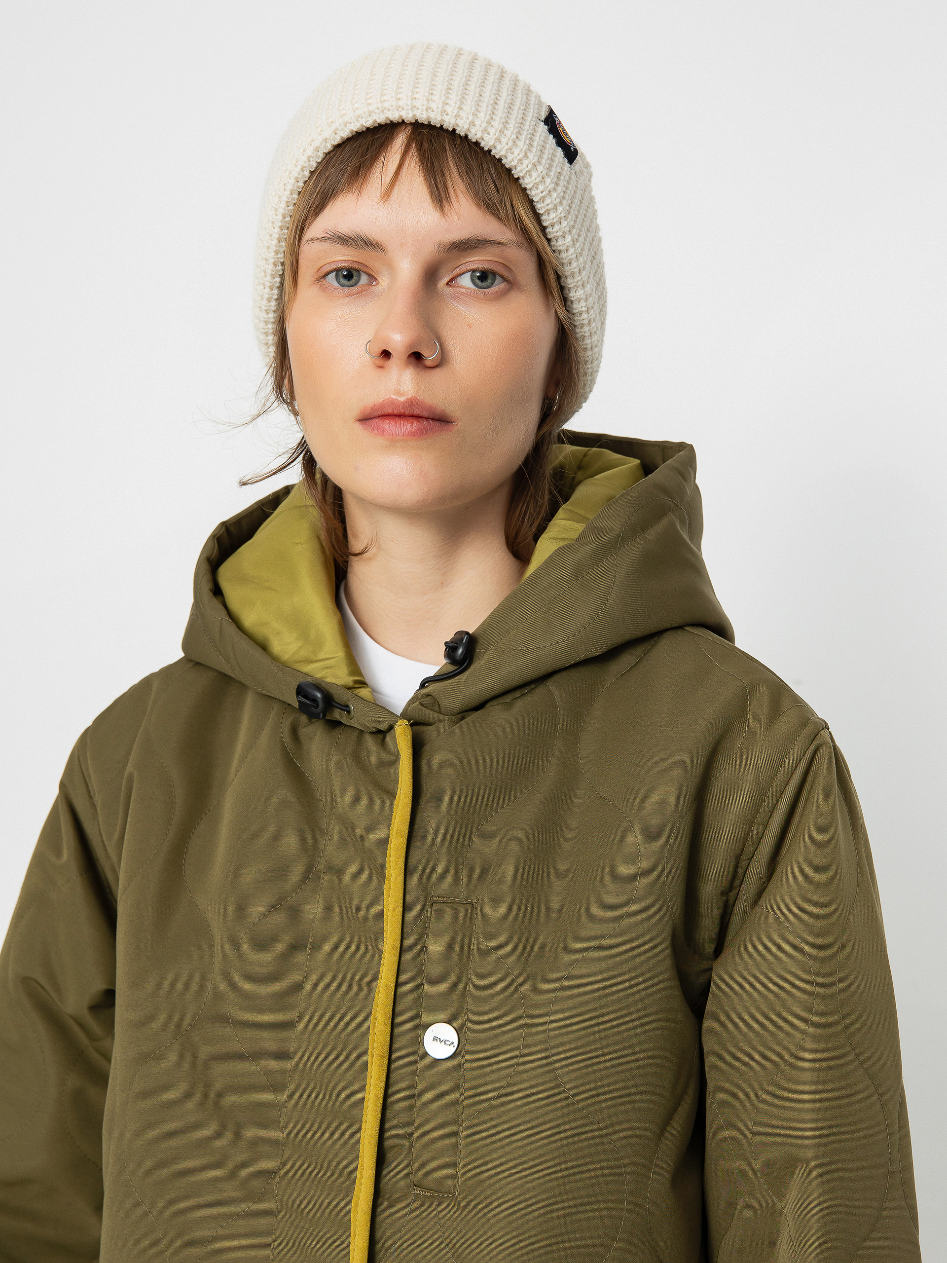 Bunda RVCA Jean Parka Wmn (dark chocolate/dark orange)