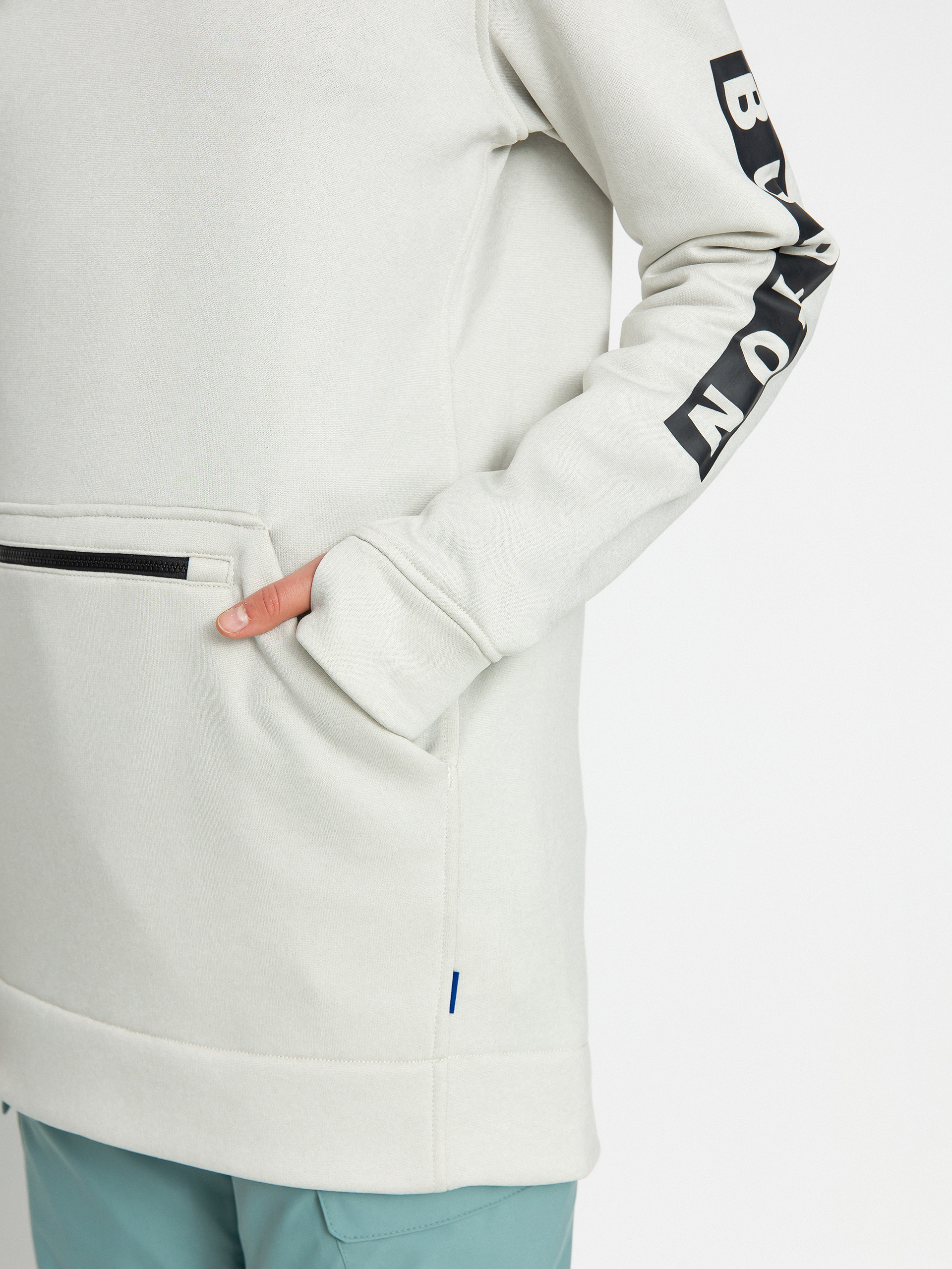 Mikina s kapucí Burton Oak Long HD Wmn (stout white heather)