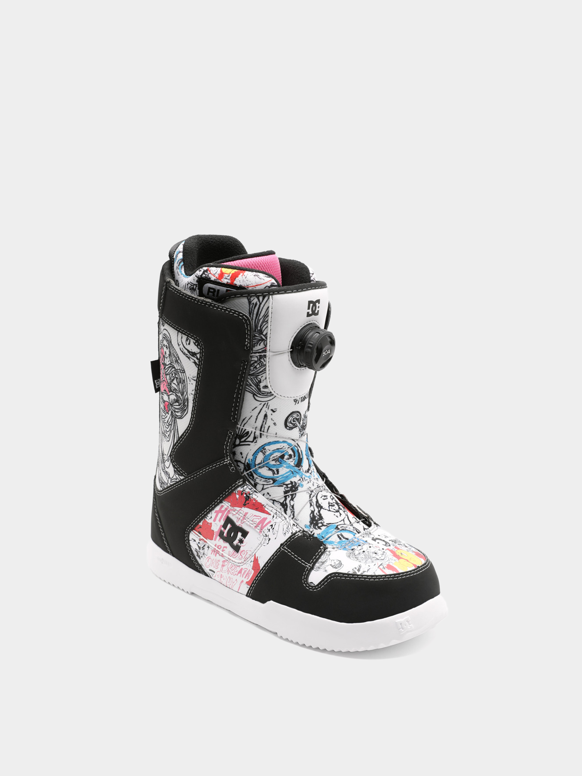 Pánské Boty na snowboard DC Aw Phase Boa (white/black print)