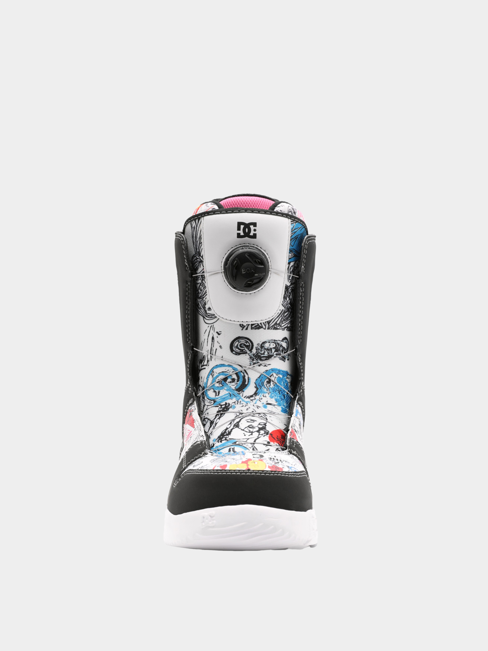 Pánské Boty na snowboard DC Aw Phase Boa (white/black print)