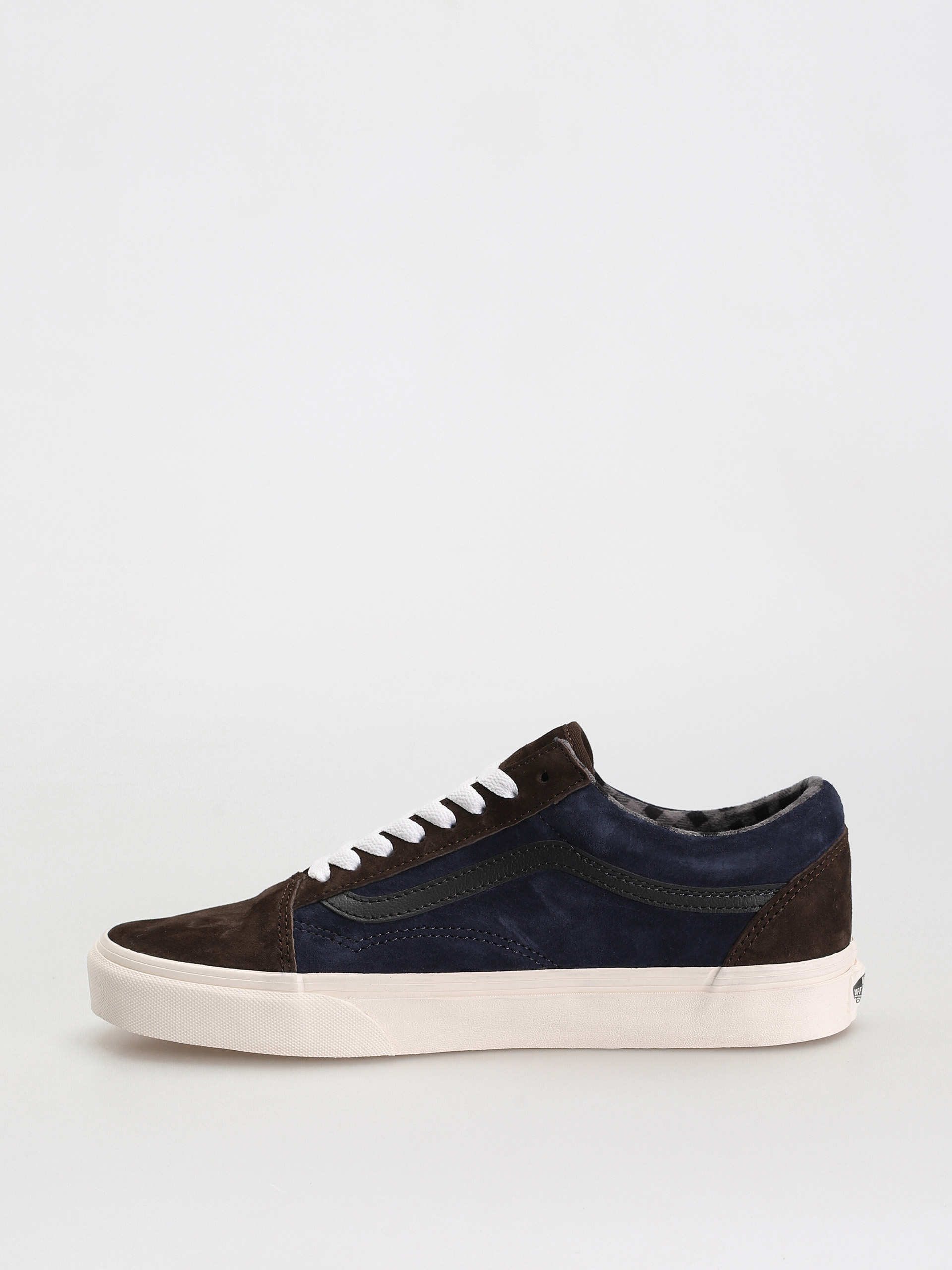 Boty Vans Old Skool (pig suede plaid brown/navy)