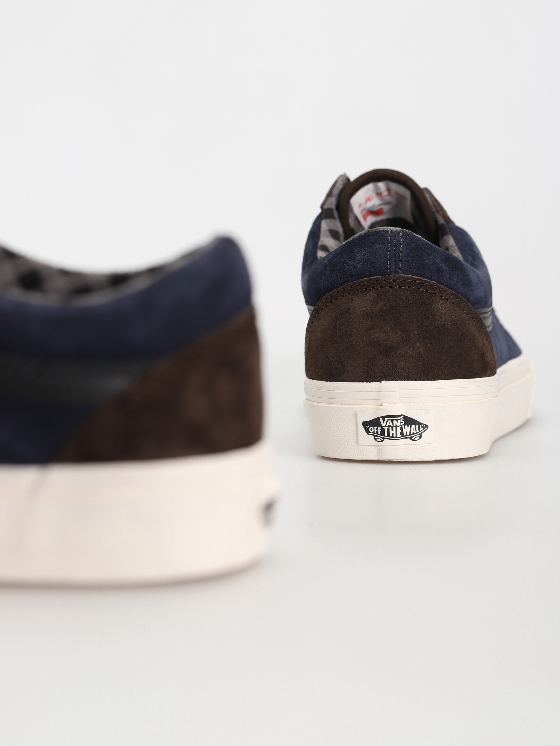 Boty Vans Old Skool (pig suede plaid brown/navy)