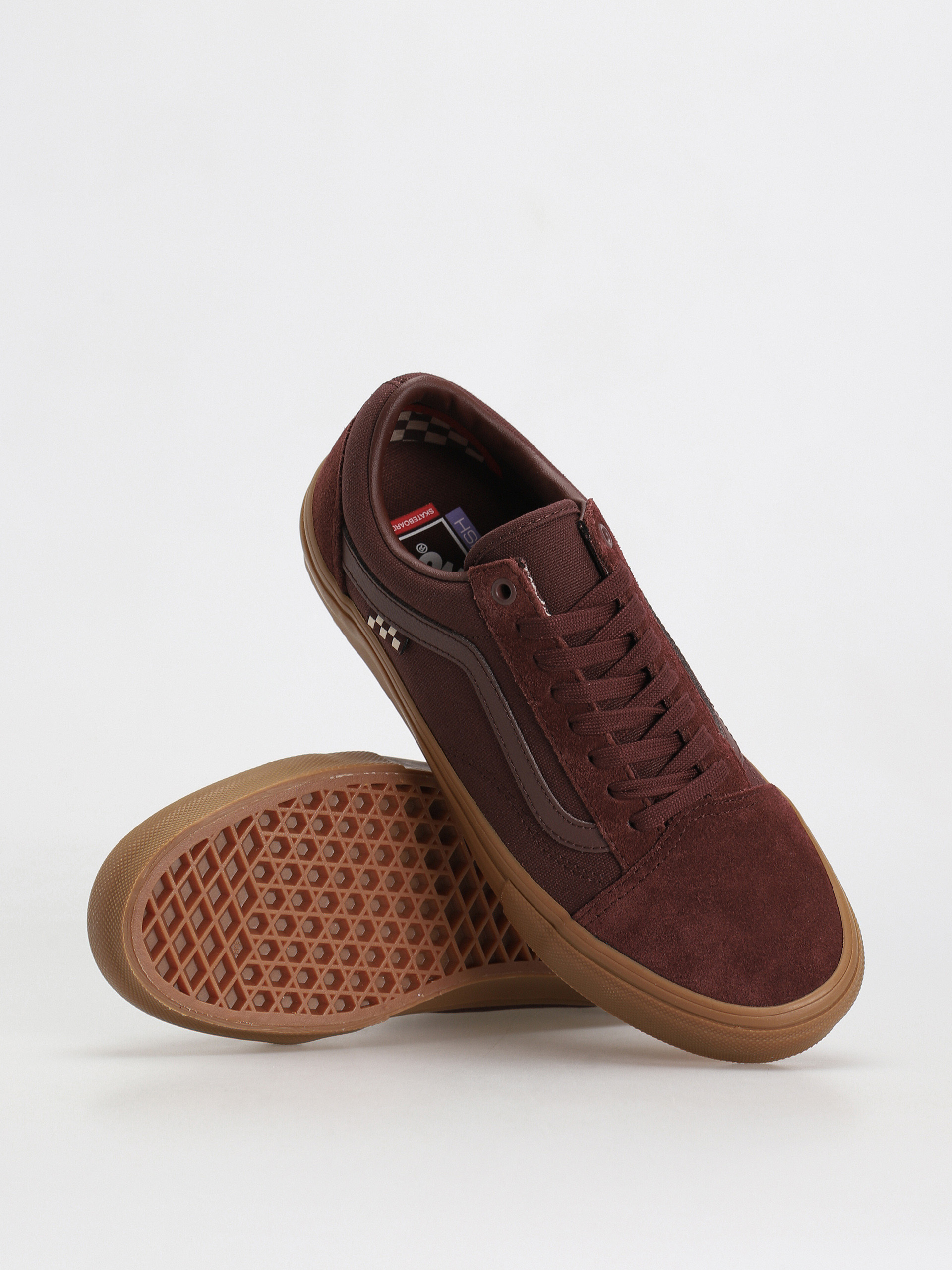 Boty Vans Skate Old Skool (dark red/gum)
