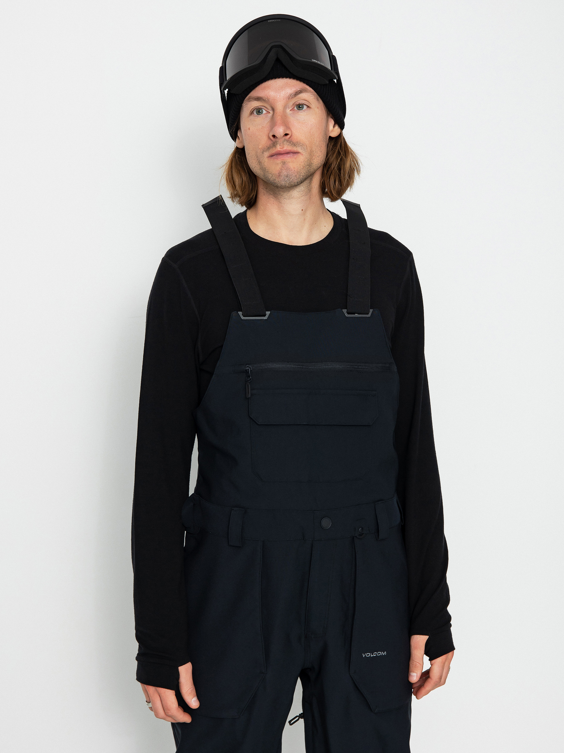 Pánské Snowboardové kalhoty Volcom Roan Bib Overall (black)