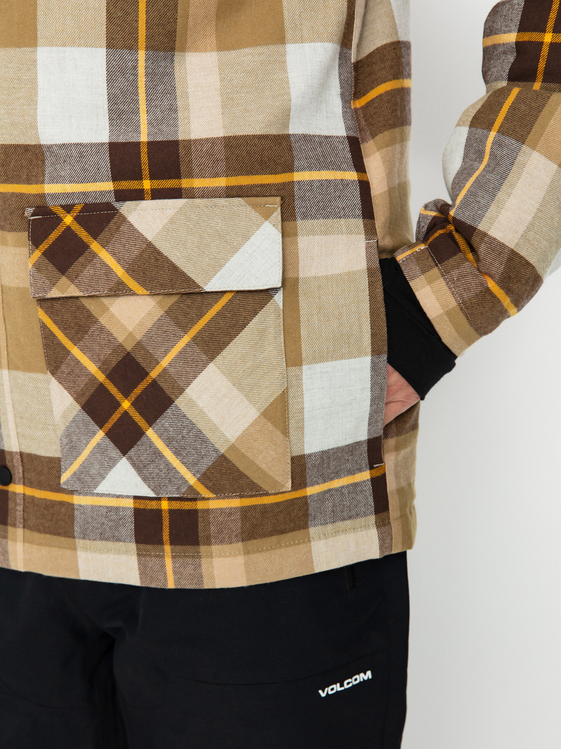 Pánská Snowboardová bunda Volcom Ins Riding Flannel (khakiest)