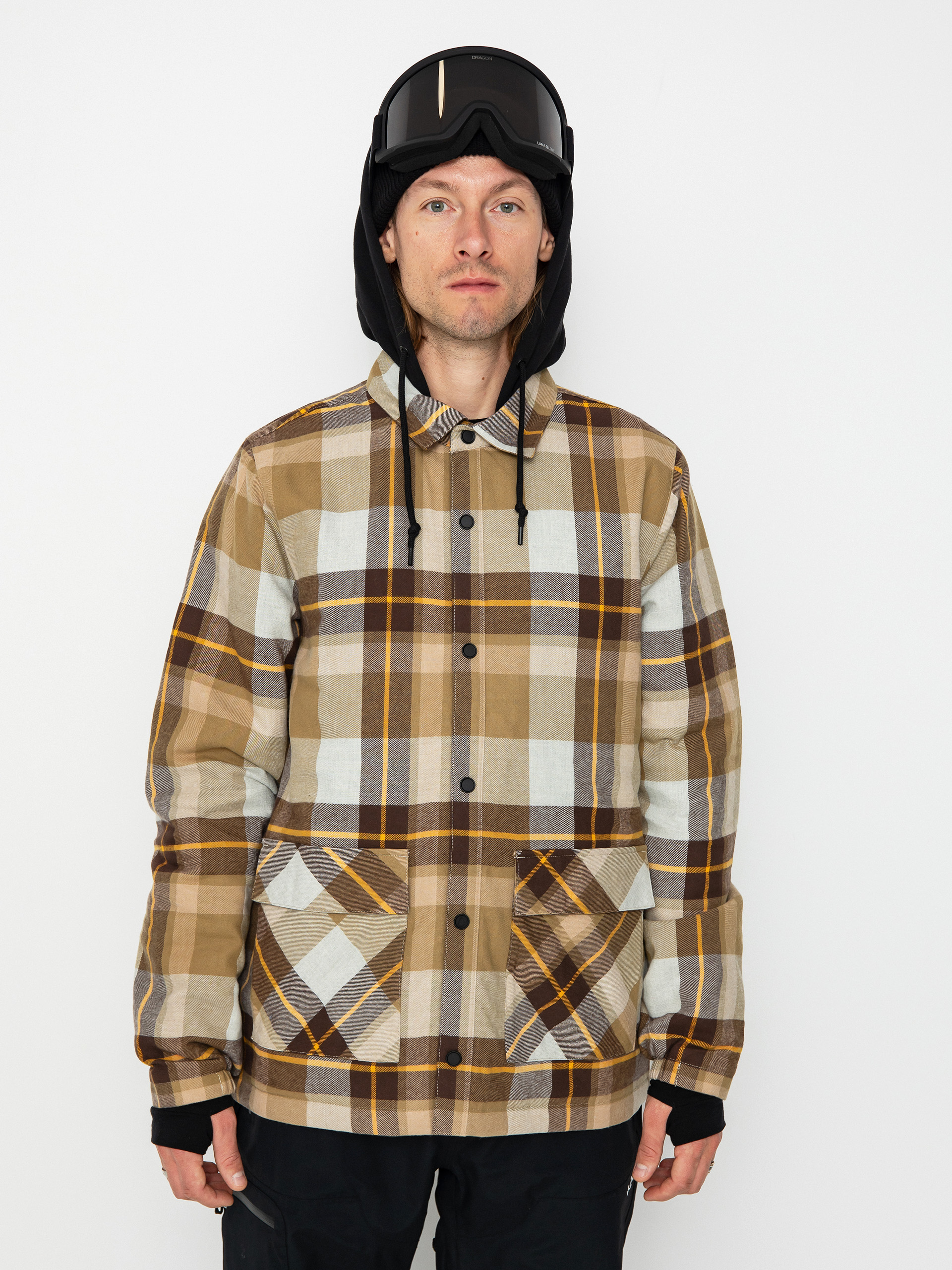 Pánská Snowboardová bunda Volcom Ins Riding Flannel (khakiest)