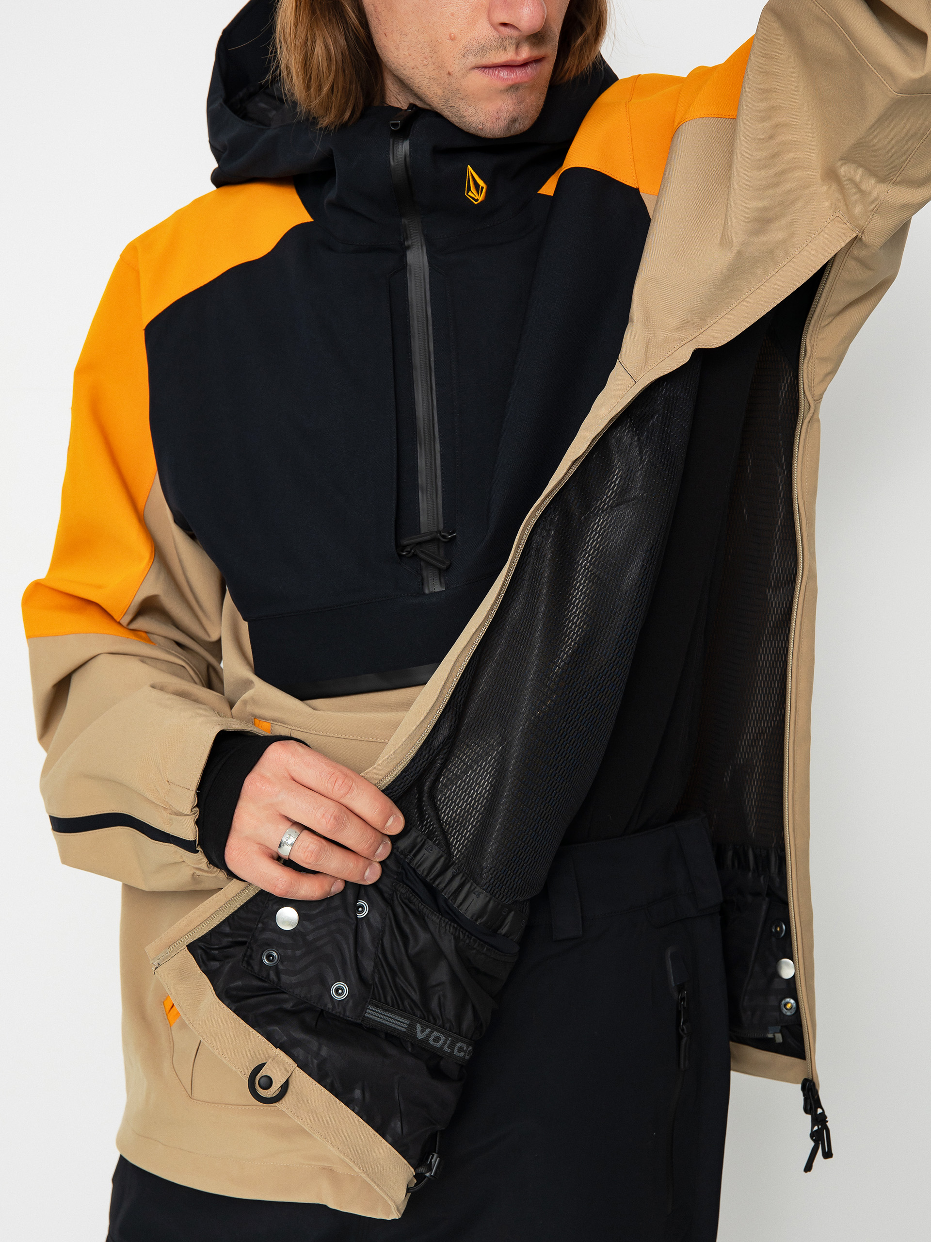 Pánská Snowboardová bunda Volcom Brighton Pullover (gold)