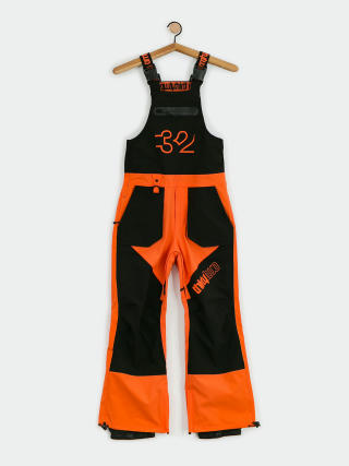 Snowboardové kalhoty ThirtyTwo Youth Basement Bib JR (black/orange)
