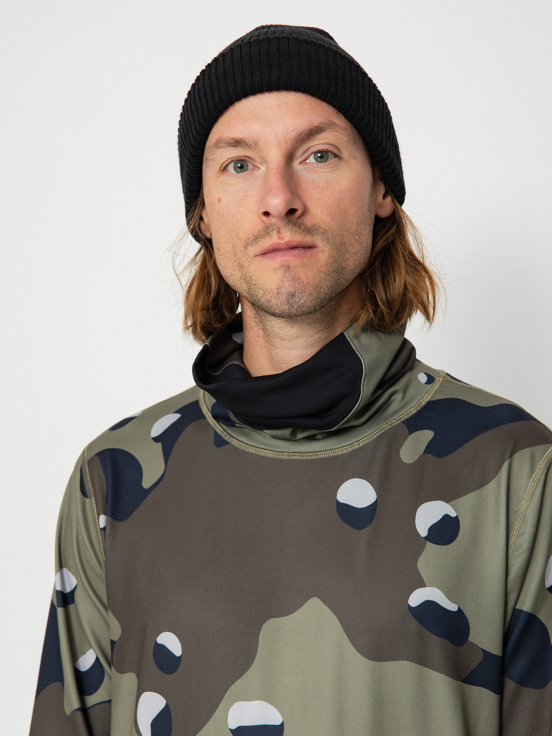 Pánský Triko Burton Midweight Base Layer Long Neck (forest moss cookie camo)