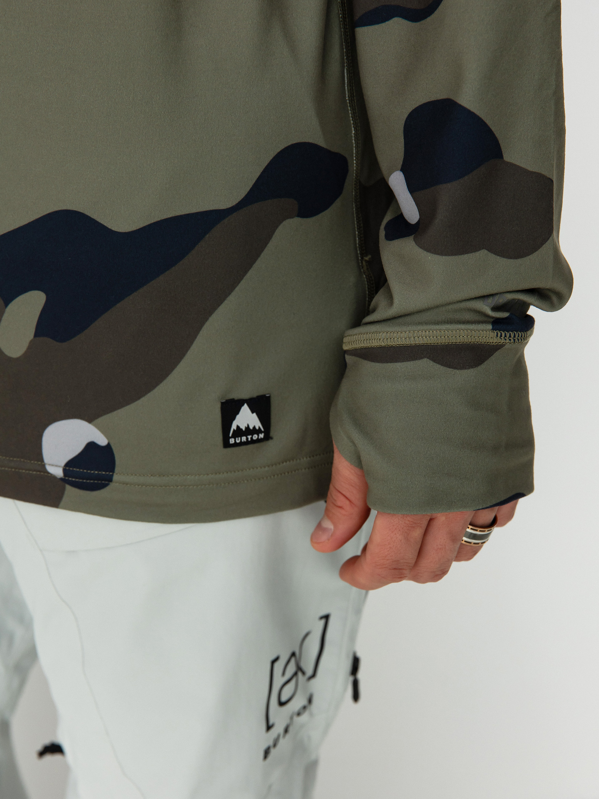 Pánský Triko Burton Midweight Base Layer Long Neck (forest moss cookie camo)