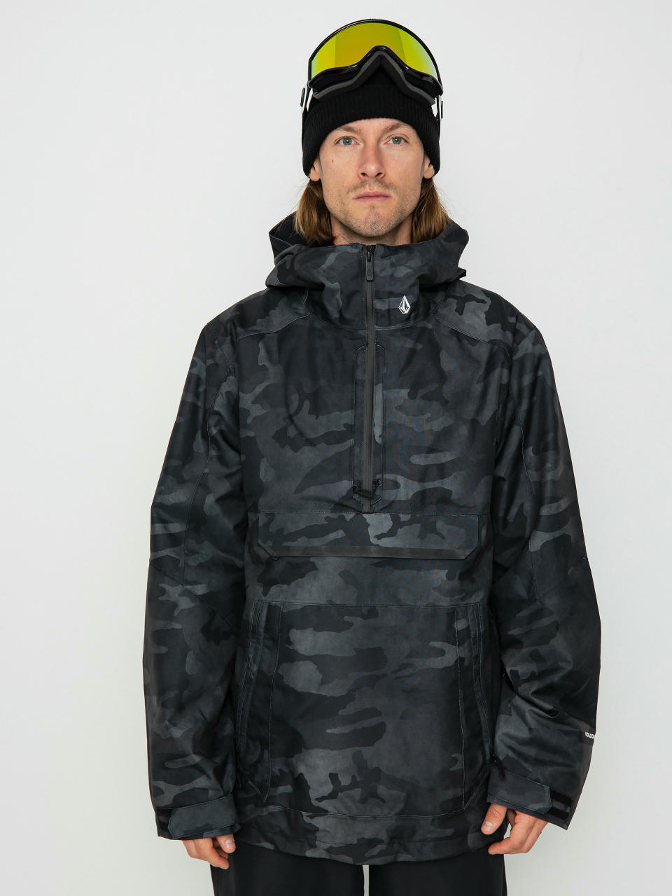 Pánská Snowboardová bunda Volcom Brighton Pullover (black camo)