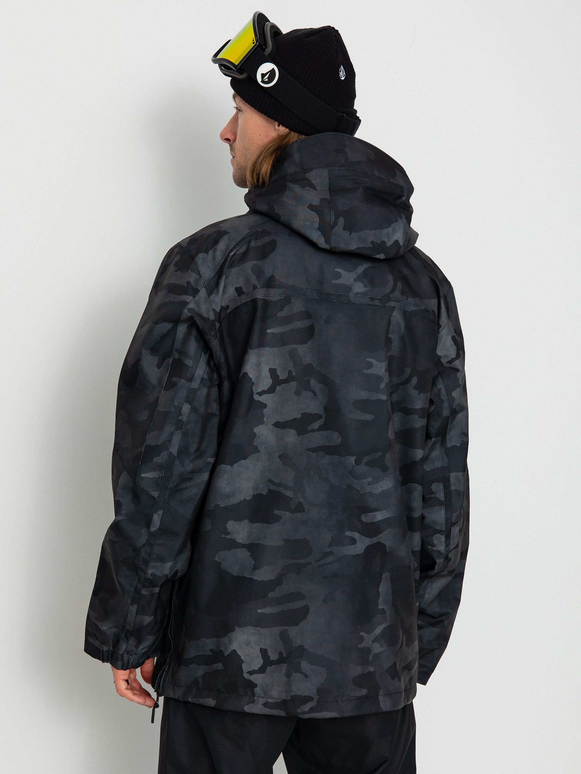 Pánská Snowboardová bunda Volcom Brighton Pullover (black camo)