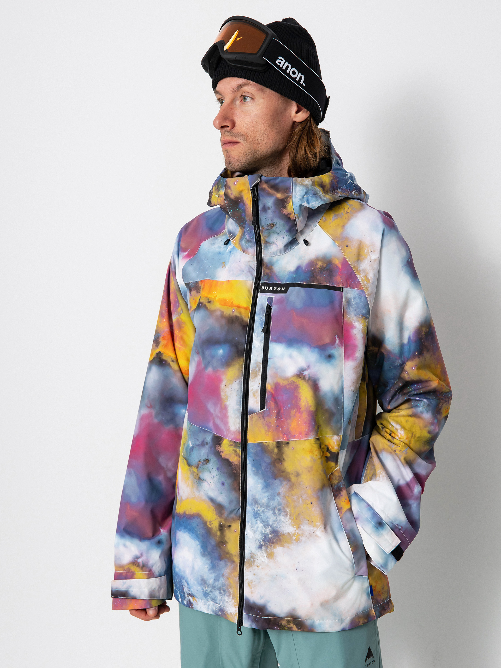 Pánská Snowboardová bunda Burton Lodgepole (stout white voyager)