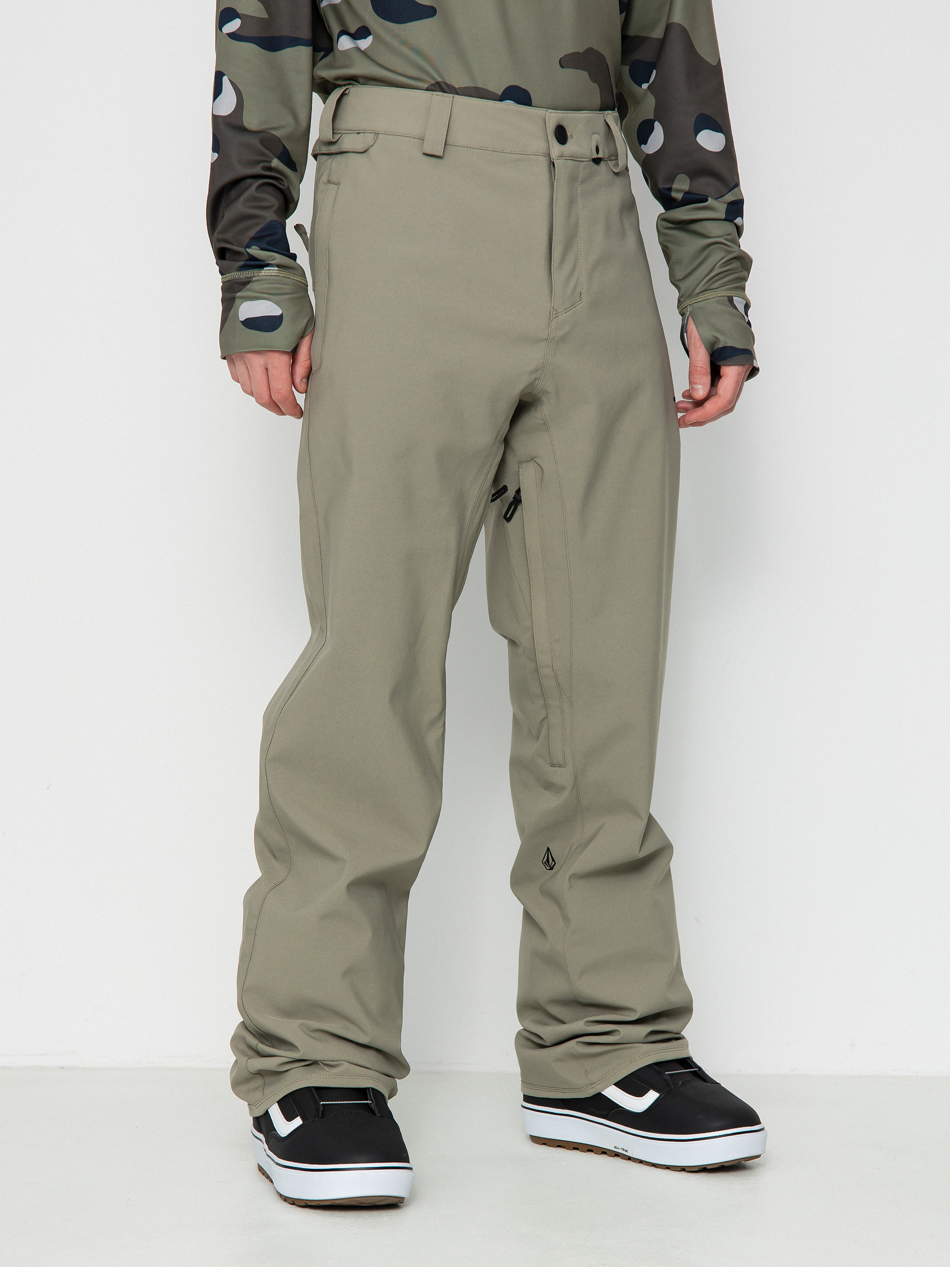 Pánské Snowboardové kalhoty Volcom Freakin Snow Chino (light military)